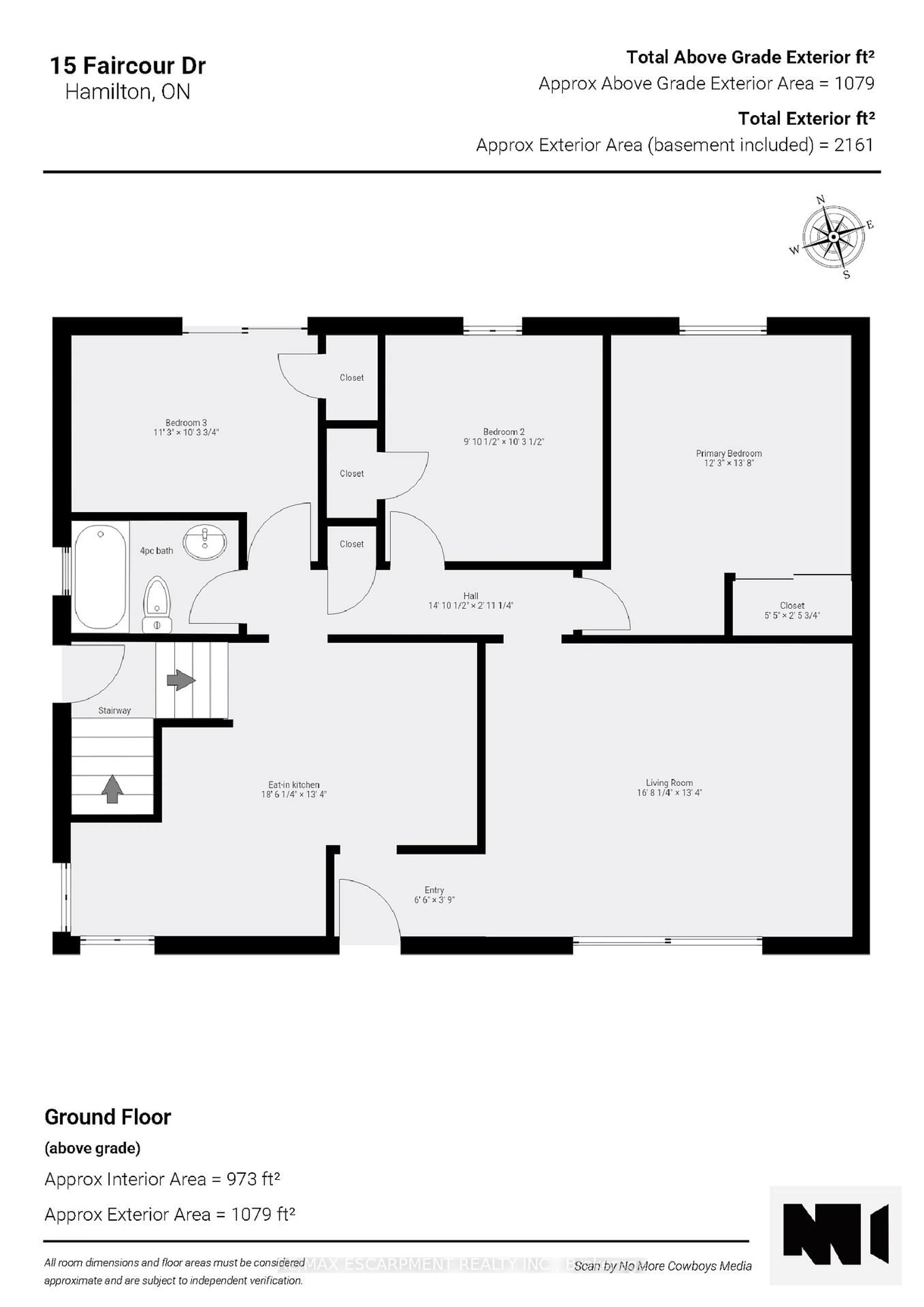 Floor plan for 15 Faircourt Dr, Hamilton Ontario L8G 2J4