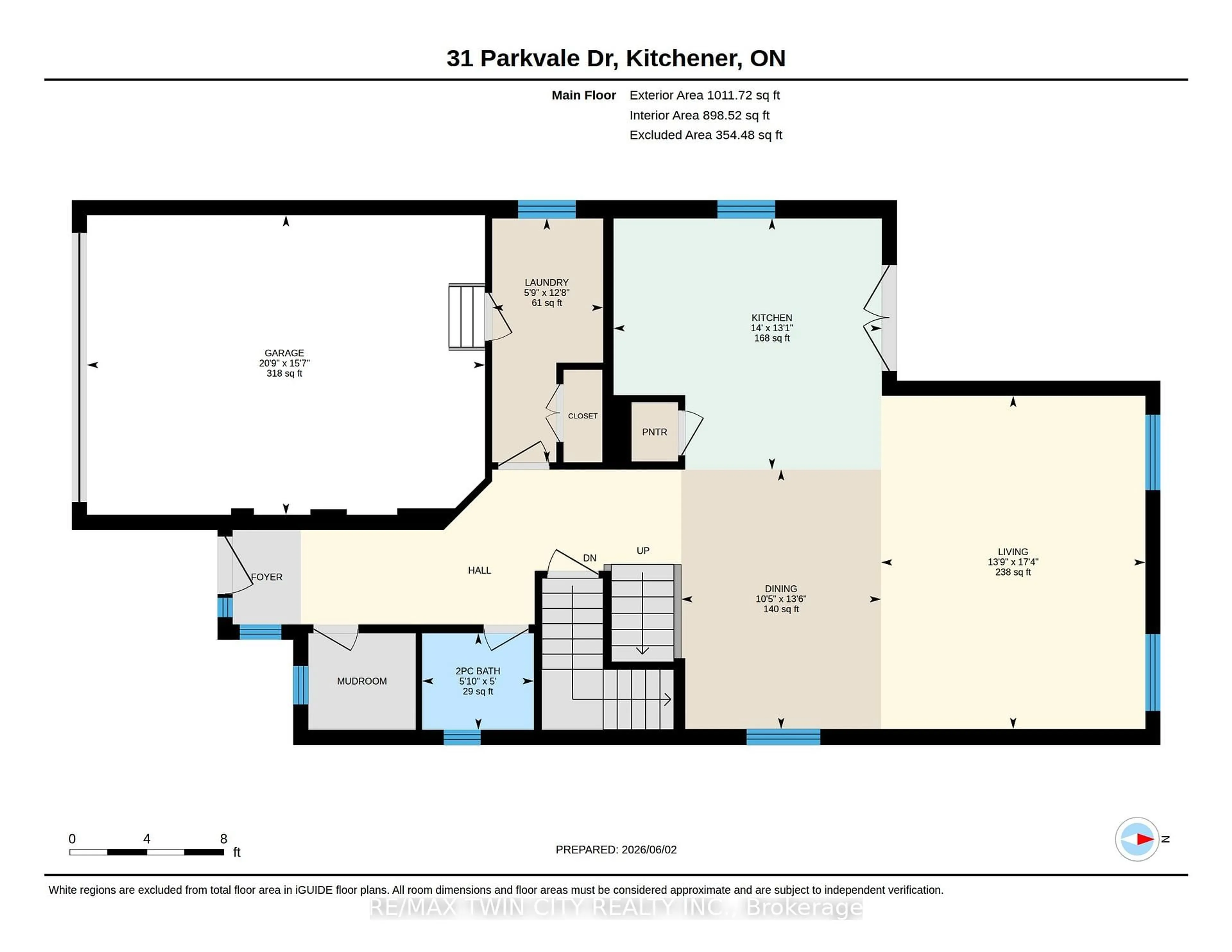 Floor plan for 31 Parkvale Dr, Kitchener Ontario N2R 1Z5