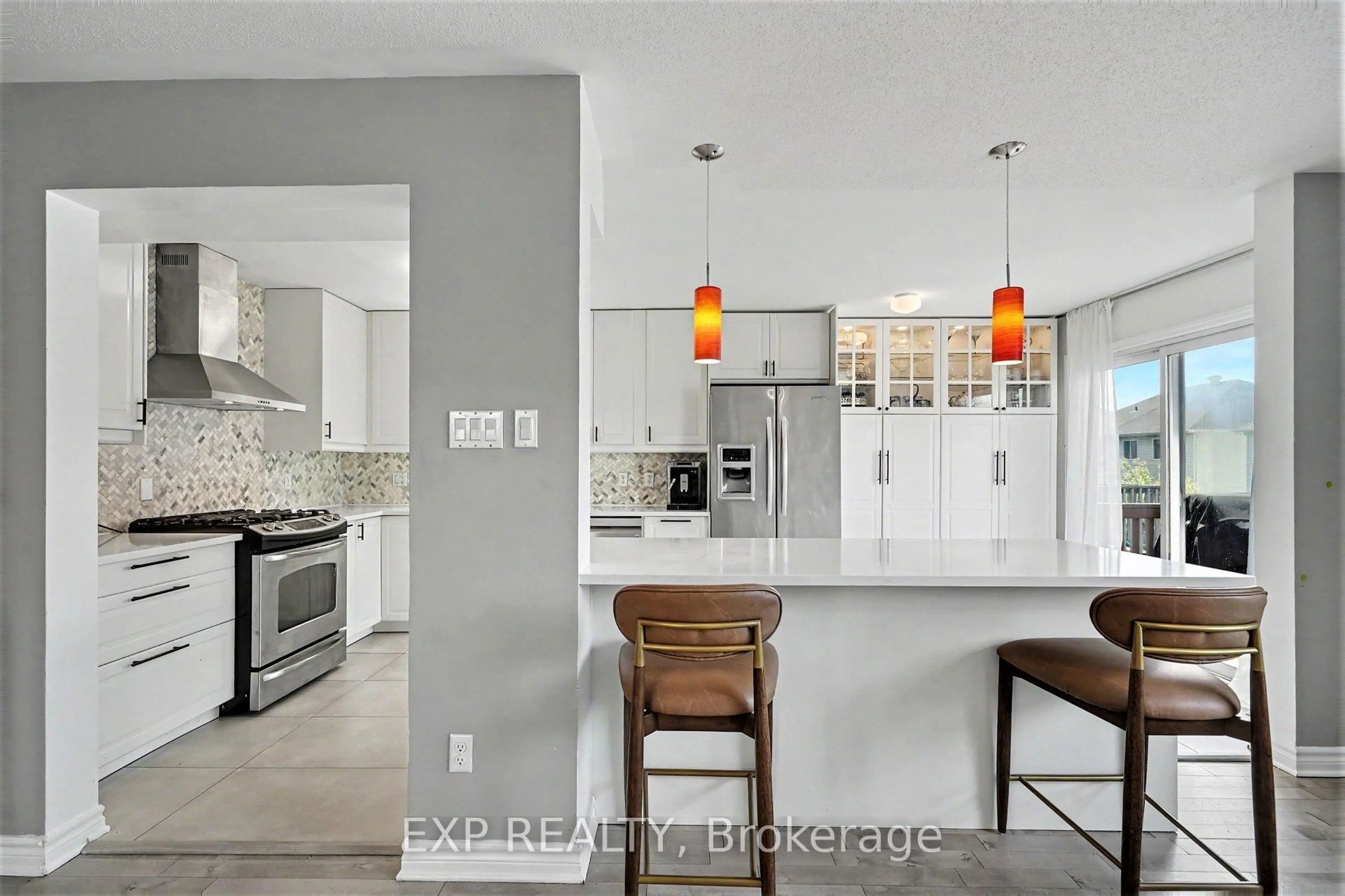 Open concept kitchen, ceramic/tile floor for 55 San Mateo Dr, Ottawa Ontario K2J 5H4