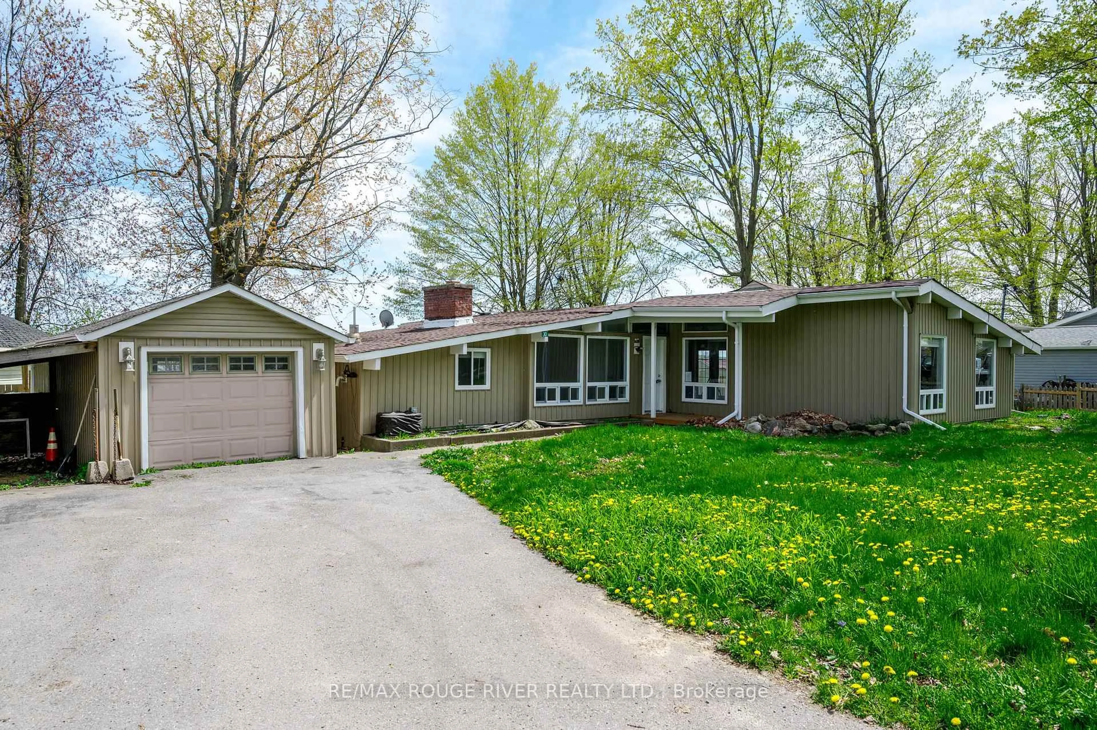 Home with vinyl exterior material, street for 30 Edgewater Dr, Selwyn Ontario K0L 1T0