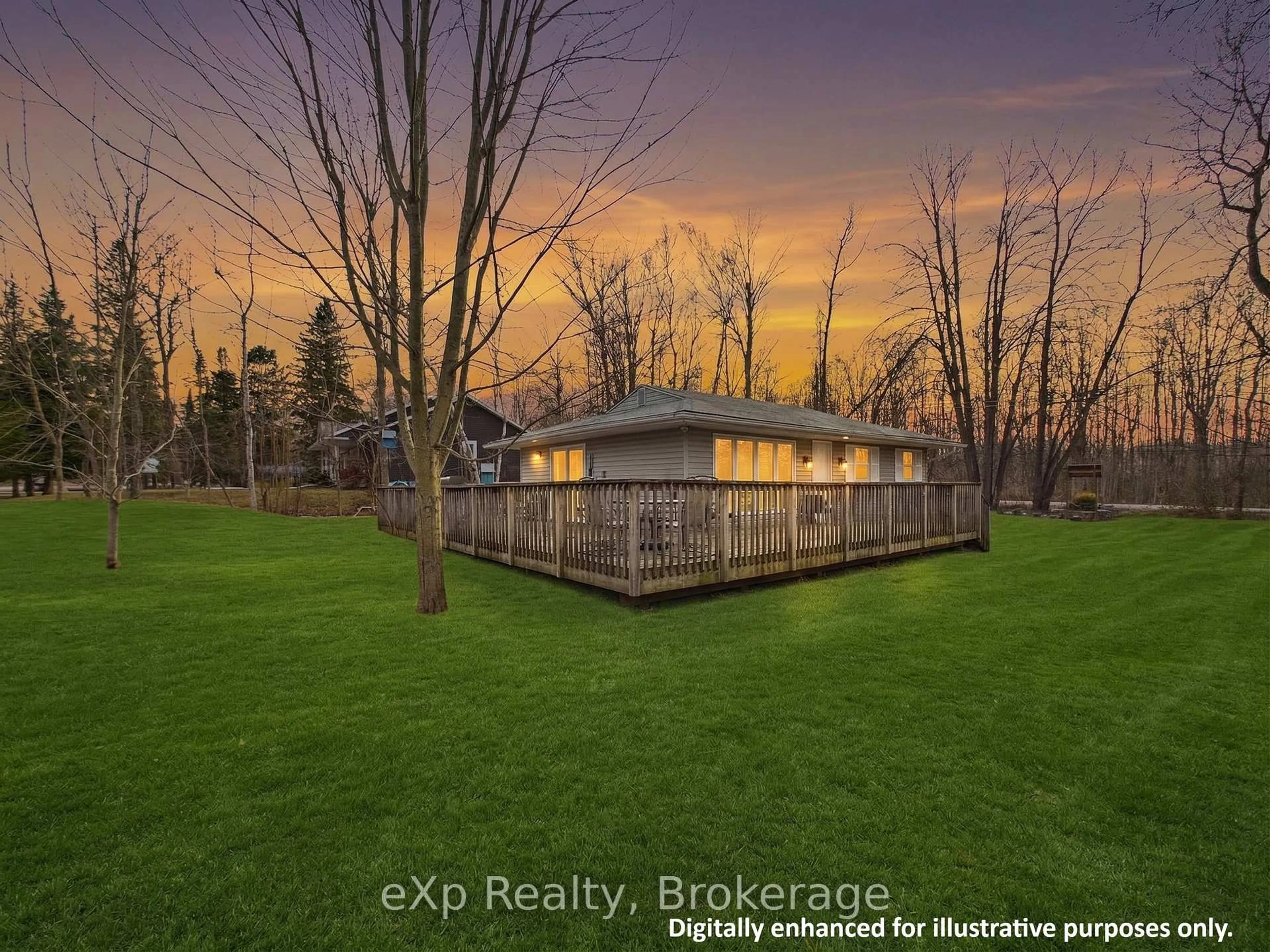 A pic from outside/outdoor area/front of a property/back of a property/a pic from drone, water/lake/river/ocean view for 2 Birch St, South Bruce Peninsula Ontario N0H 2G0