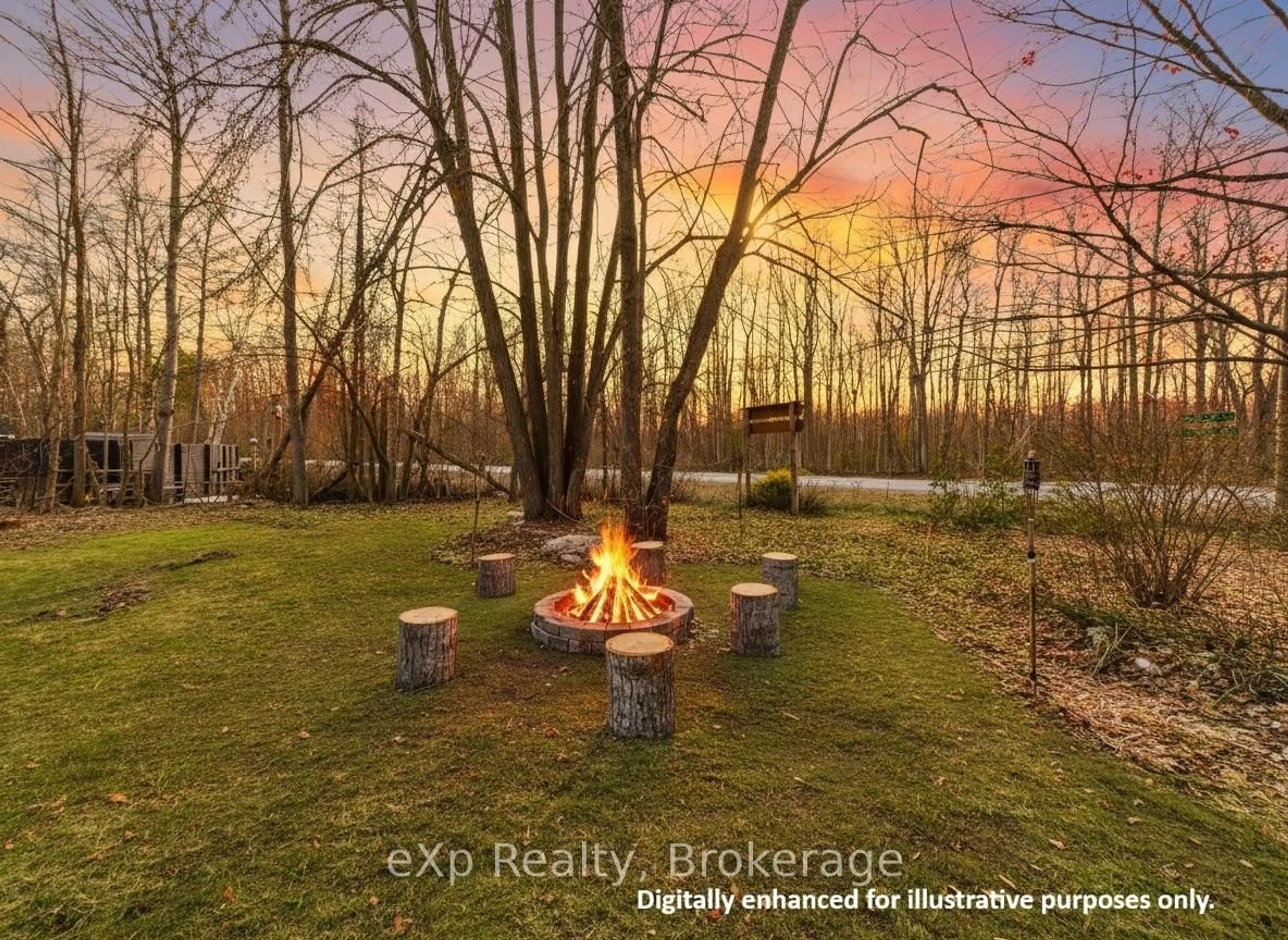 A pic from outside/outdoor area/front of a property/back of a property/a pic from drone, forest/trees view for 2 Birch St, South Bruce Peninsula Ontario N0H 2G0