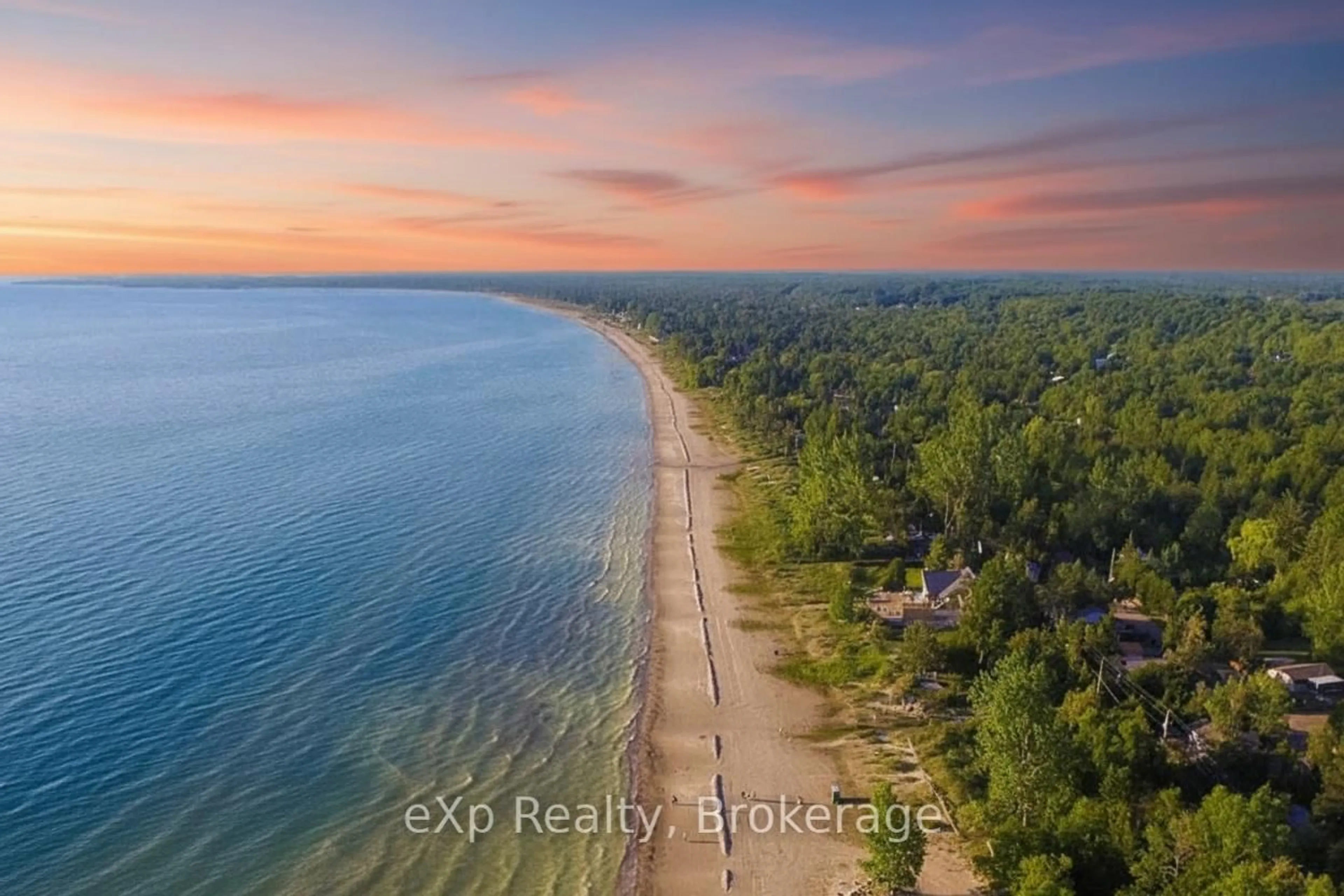 A pic from outside/outdoor area/front of a property/back of a property/a pic from drone, water/lake/river/ocean view for 2 Birch St, South Bruce Peninsula Ontario N0H 2G0