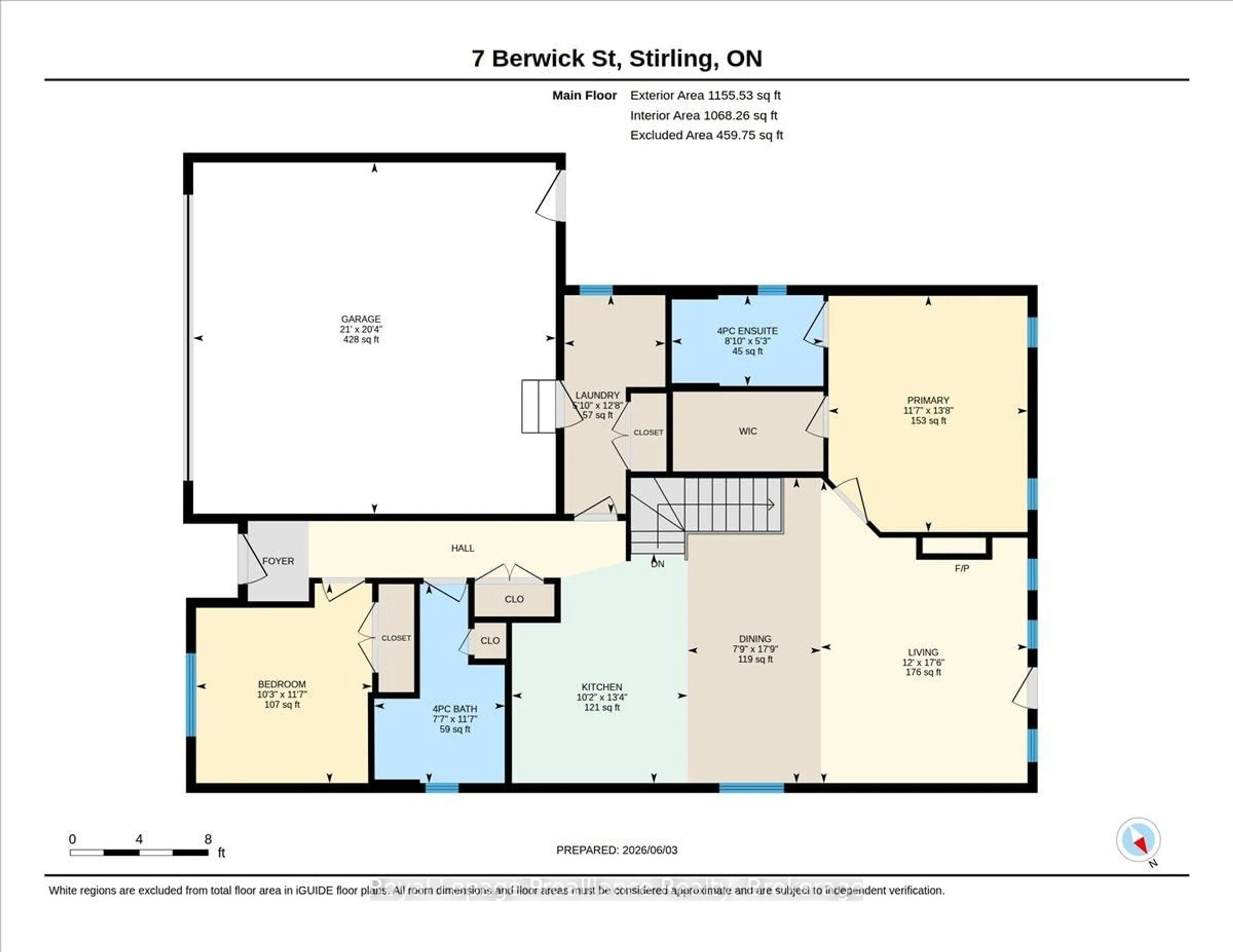 Floor plan for 7 Berwick St, Stirling Ontario K0K 3E0