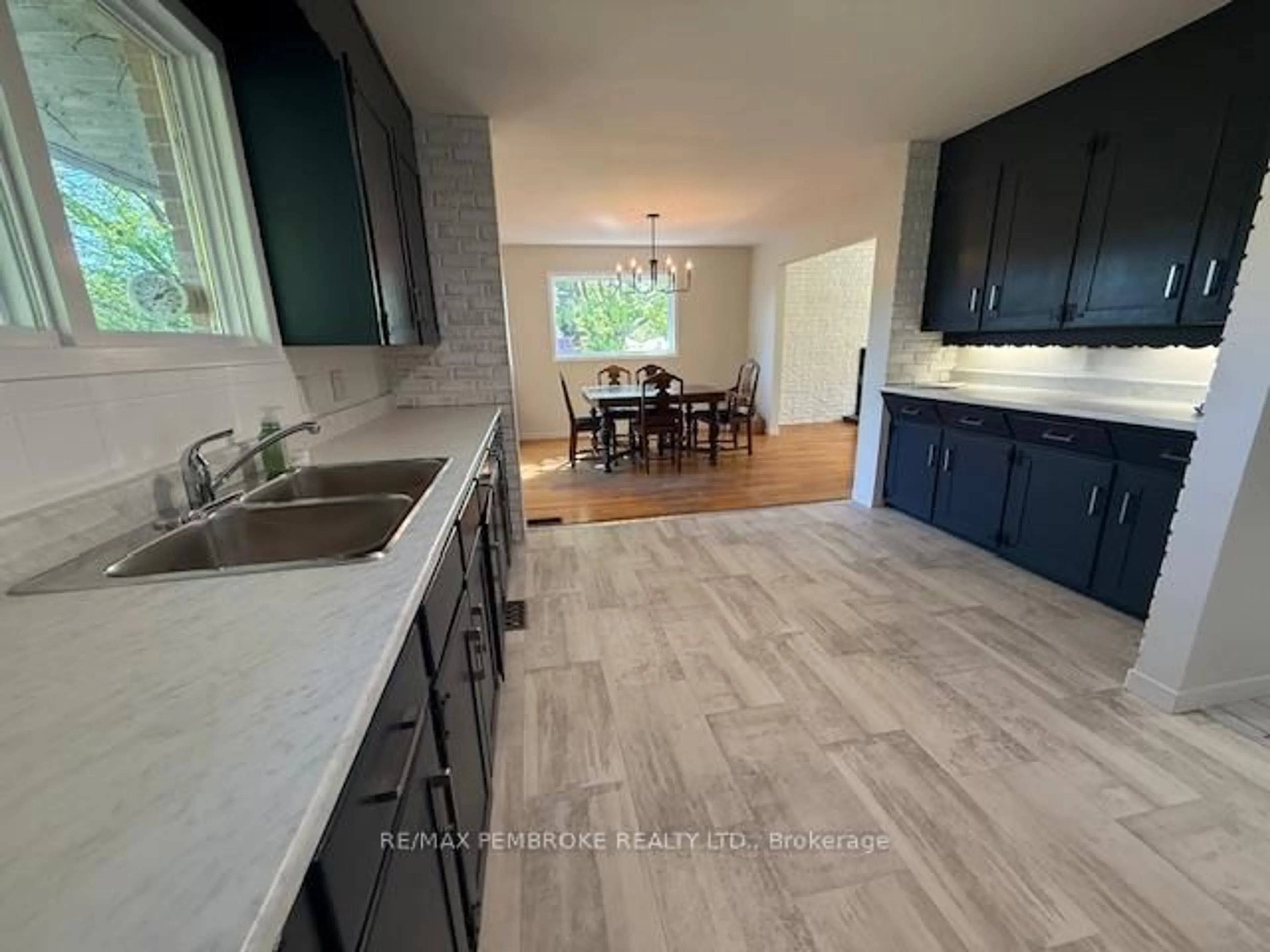 Open concept kitchen, ceramic/tile floor for 410 Green Lake Rd, Pembroke Ontario K8A 6W4