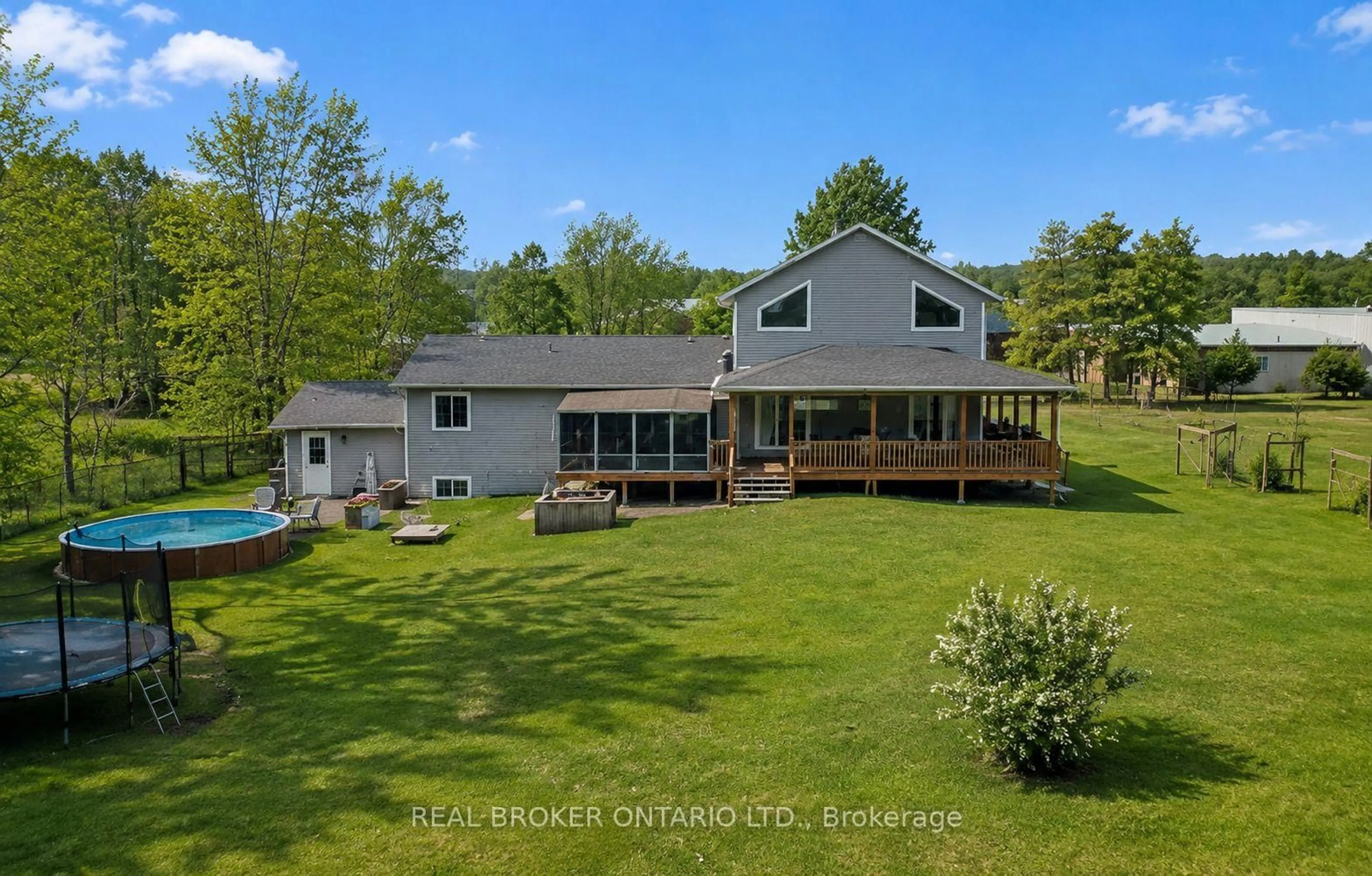 A pic from outside/outdoor area/front of a property/back of a property/a pic from drone, water/lake/river/ocean view for 1916 Drummond Concession 7 Rd, Perth Ontario K7H 3C8
