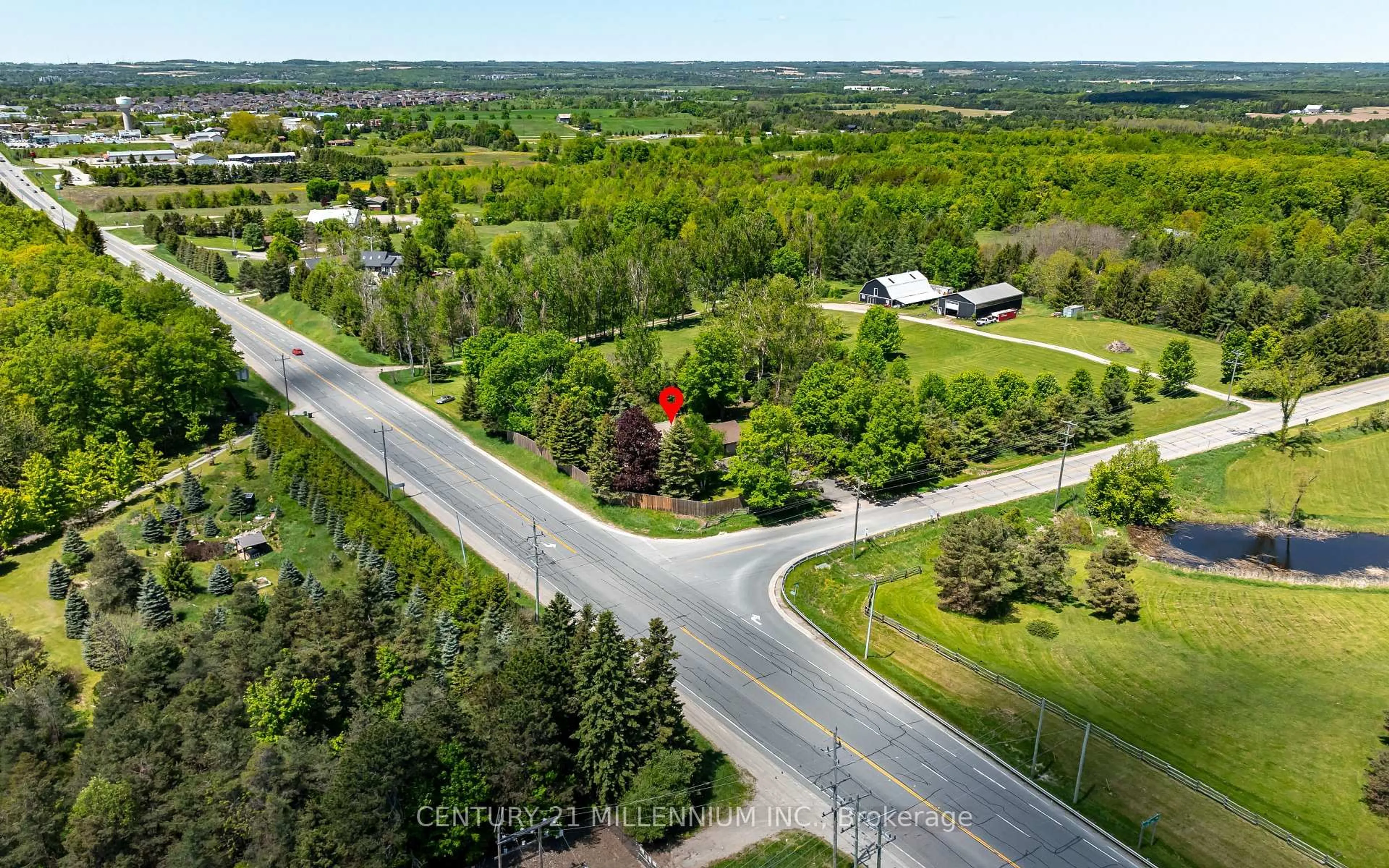 A pic from outside/outdoor area/front of a property/back of a property/a pic from drone, forest/trees view for 793004 3rd Line EHS Line, Mono Ontario L9W 5X6