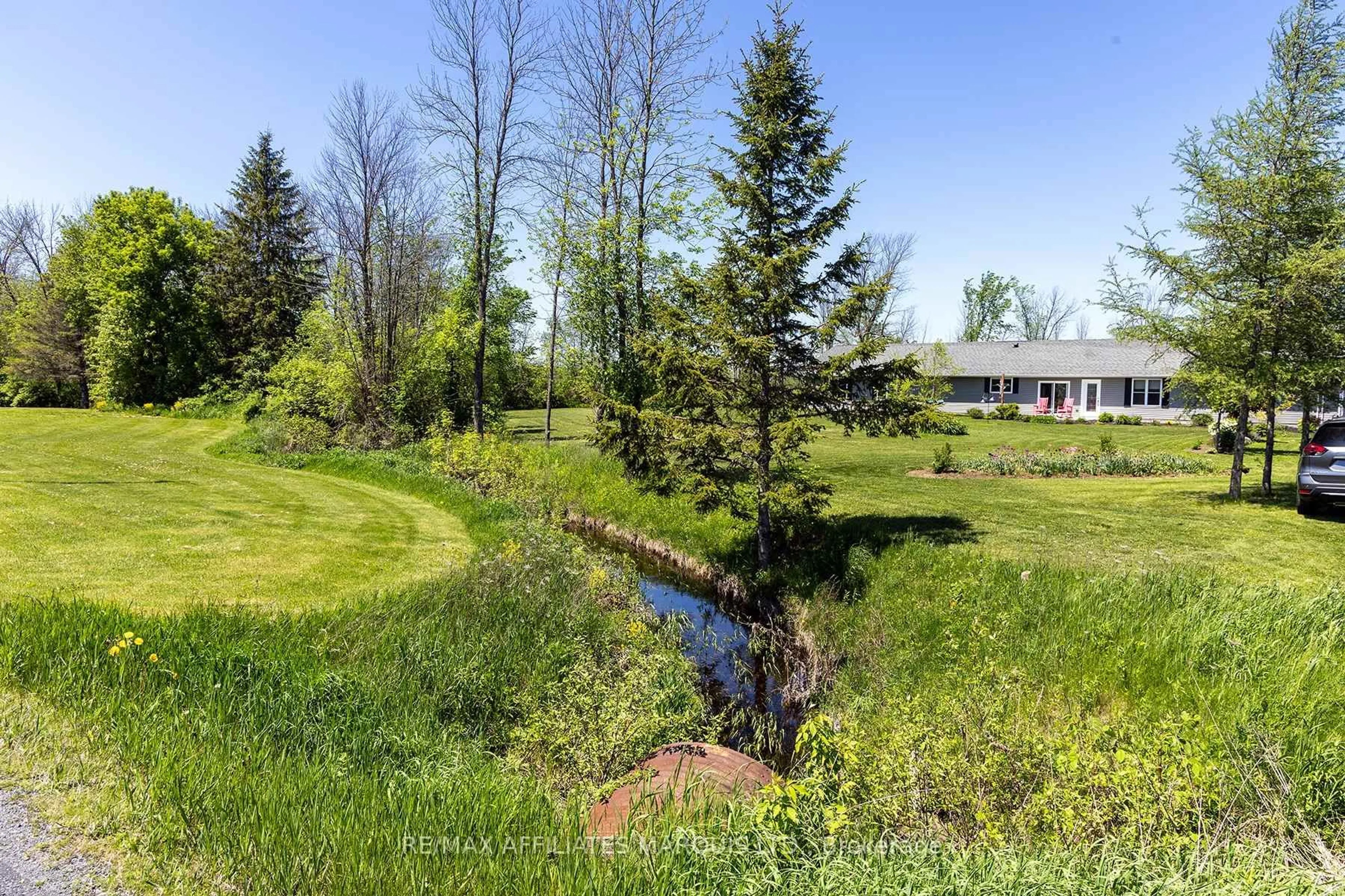 A pic from outside/outdoor area/front of a property/back of a property/a pic from drone, water/lake/river/ocean view for 13533 Nudell Bush Rd, South Dundas Ontario K0C 1X0