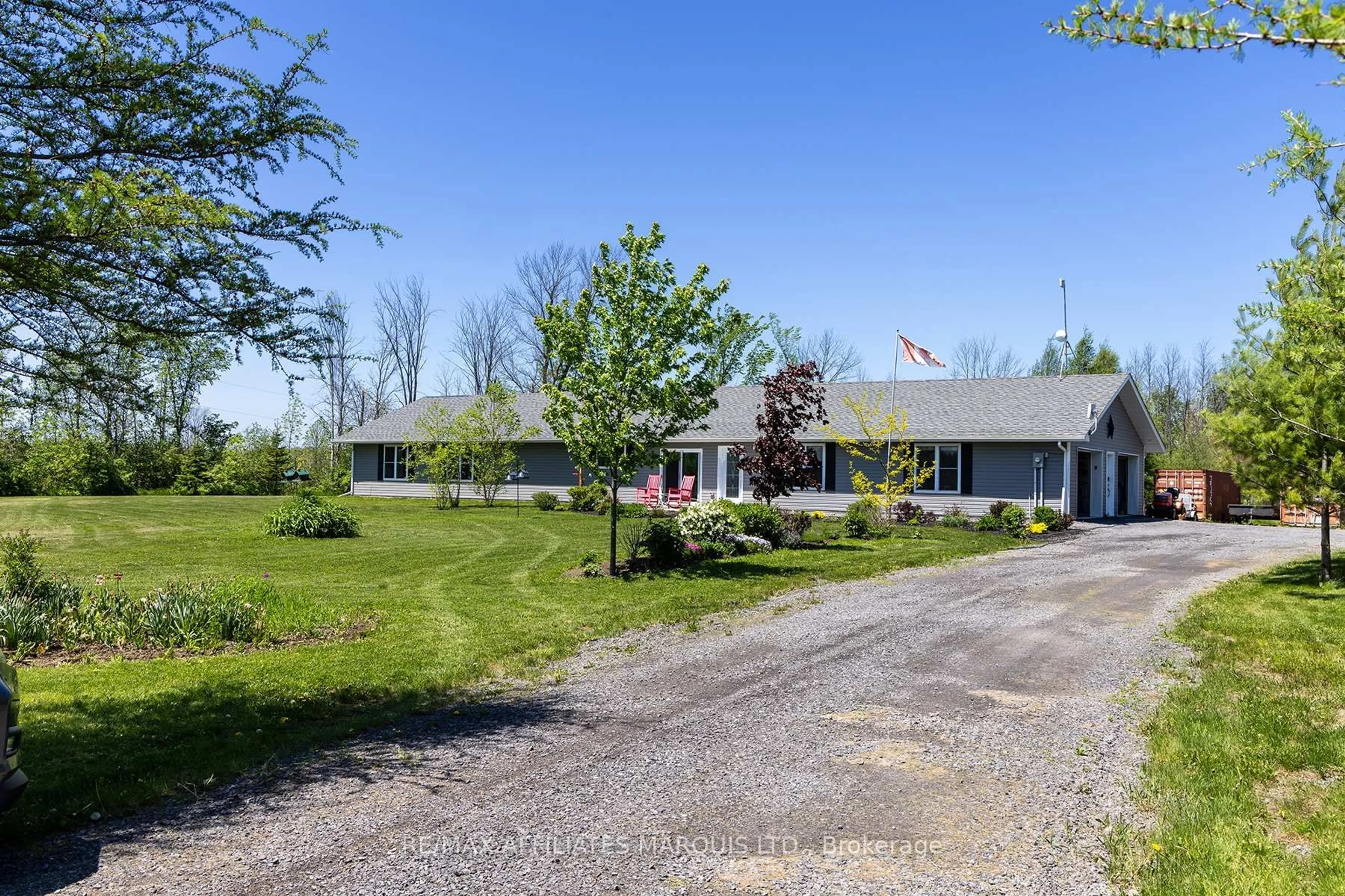 A pic from outside/outdoor area/front of a property/back of a property/a pic from drone, street for 13533 Nudell Bush Rd, South Dundas Ontario K0C 1X0