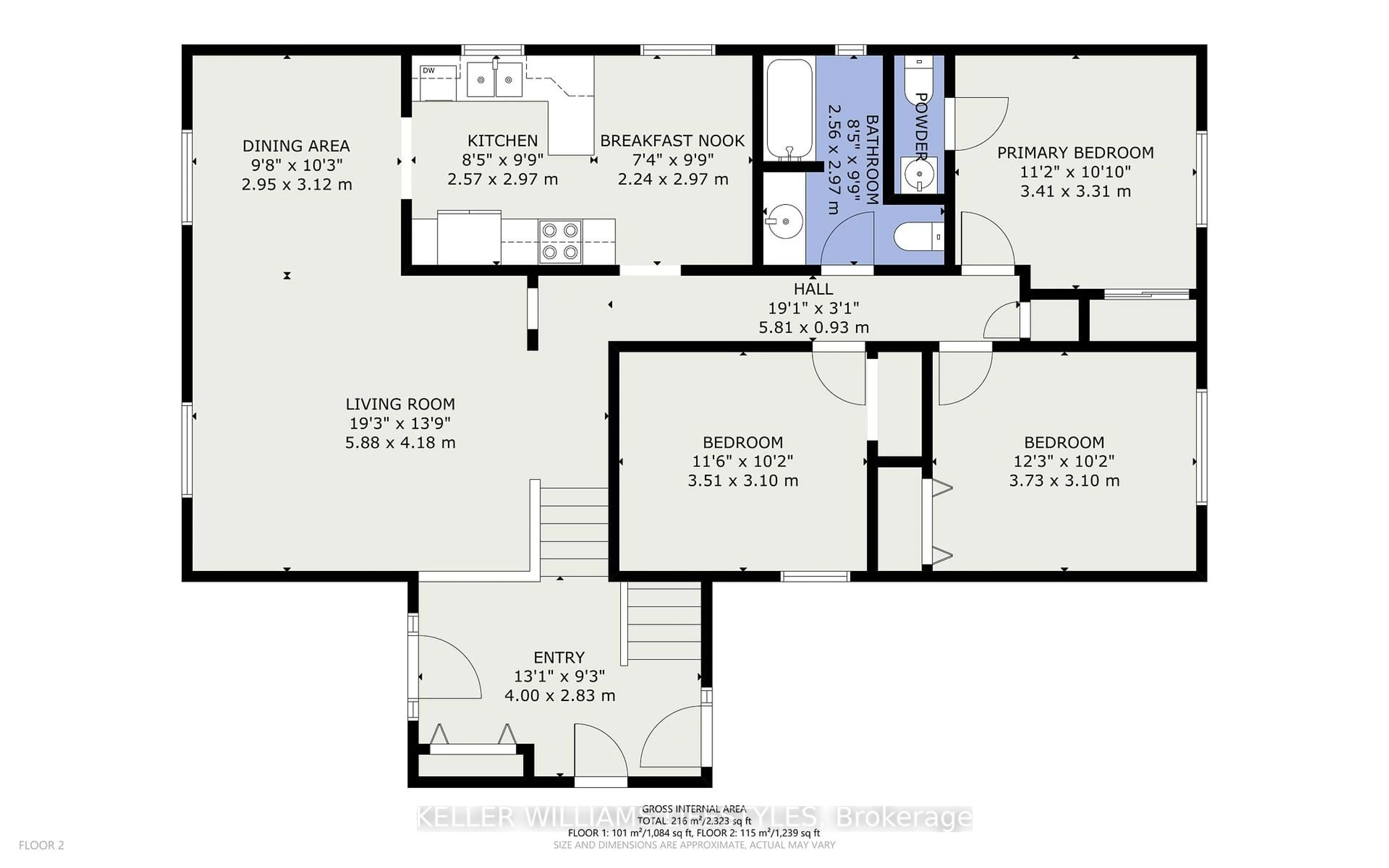 Floor plan for 128 Clarendon Cres, London South Ontario N6C 5B8