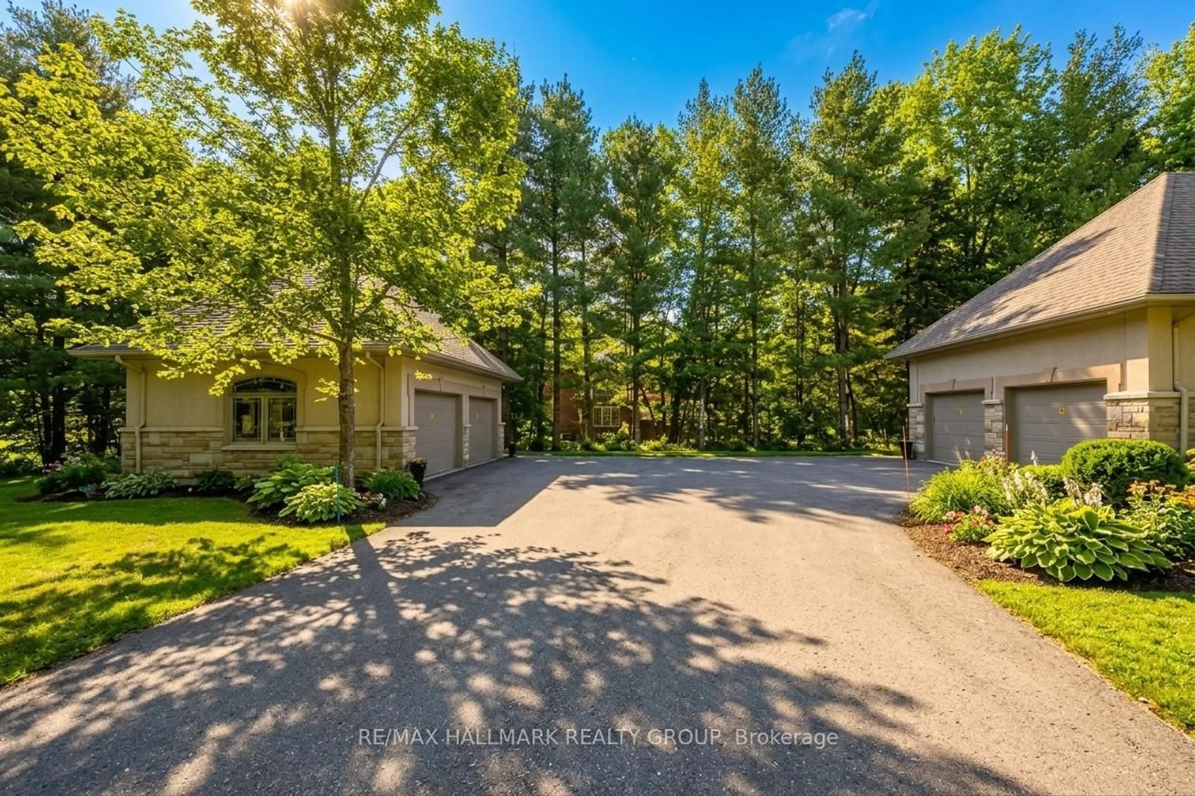 A pic from outside/outdoor area/front of a property/back of a property/a pic from drone, forest/trees view for 5800 Queenscourt Cres, Ottawa Ontario K4M 1K3