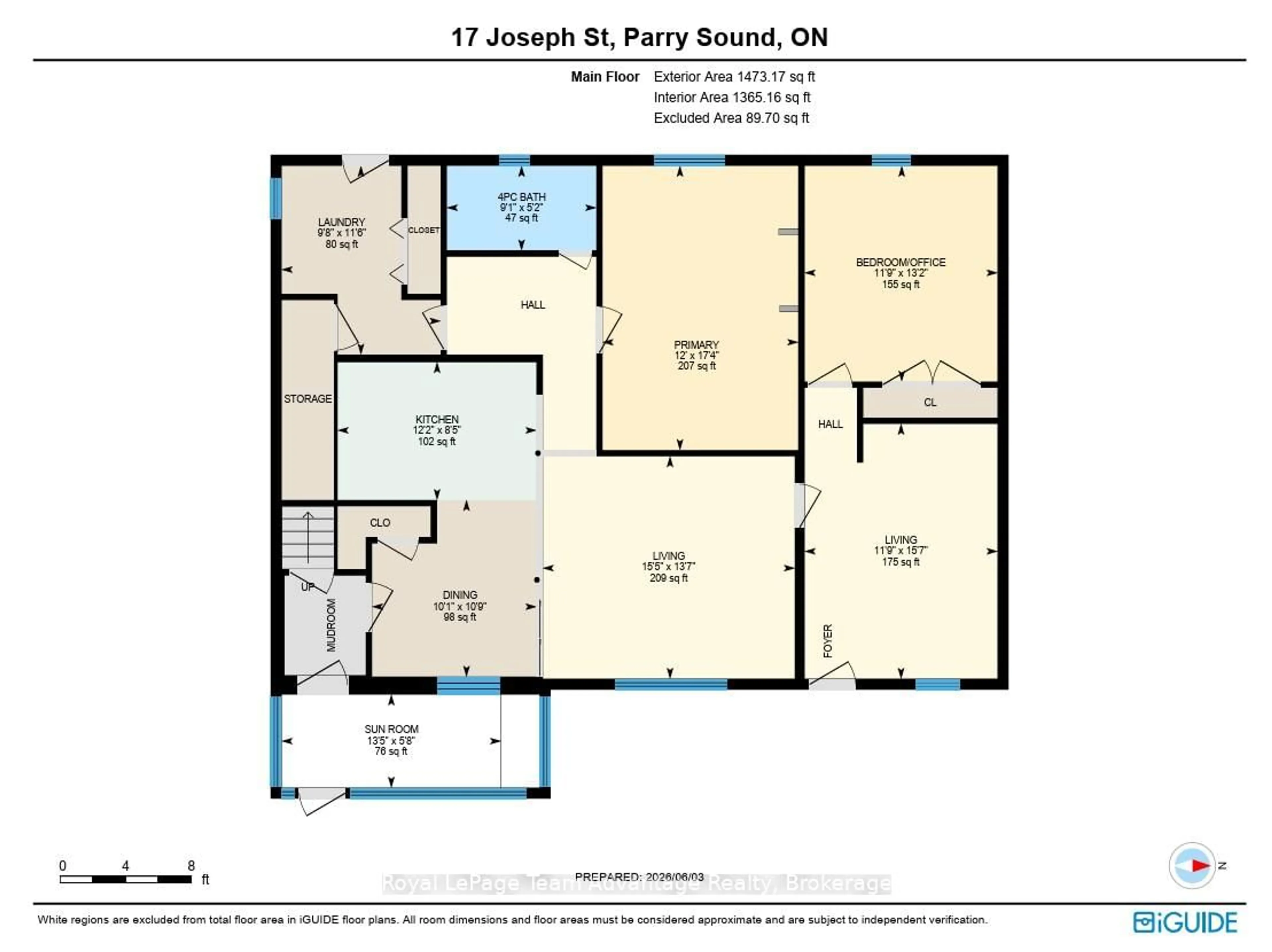 Floor plan for 17 Joseph St, Parry Sound Ontario P2A 2G3