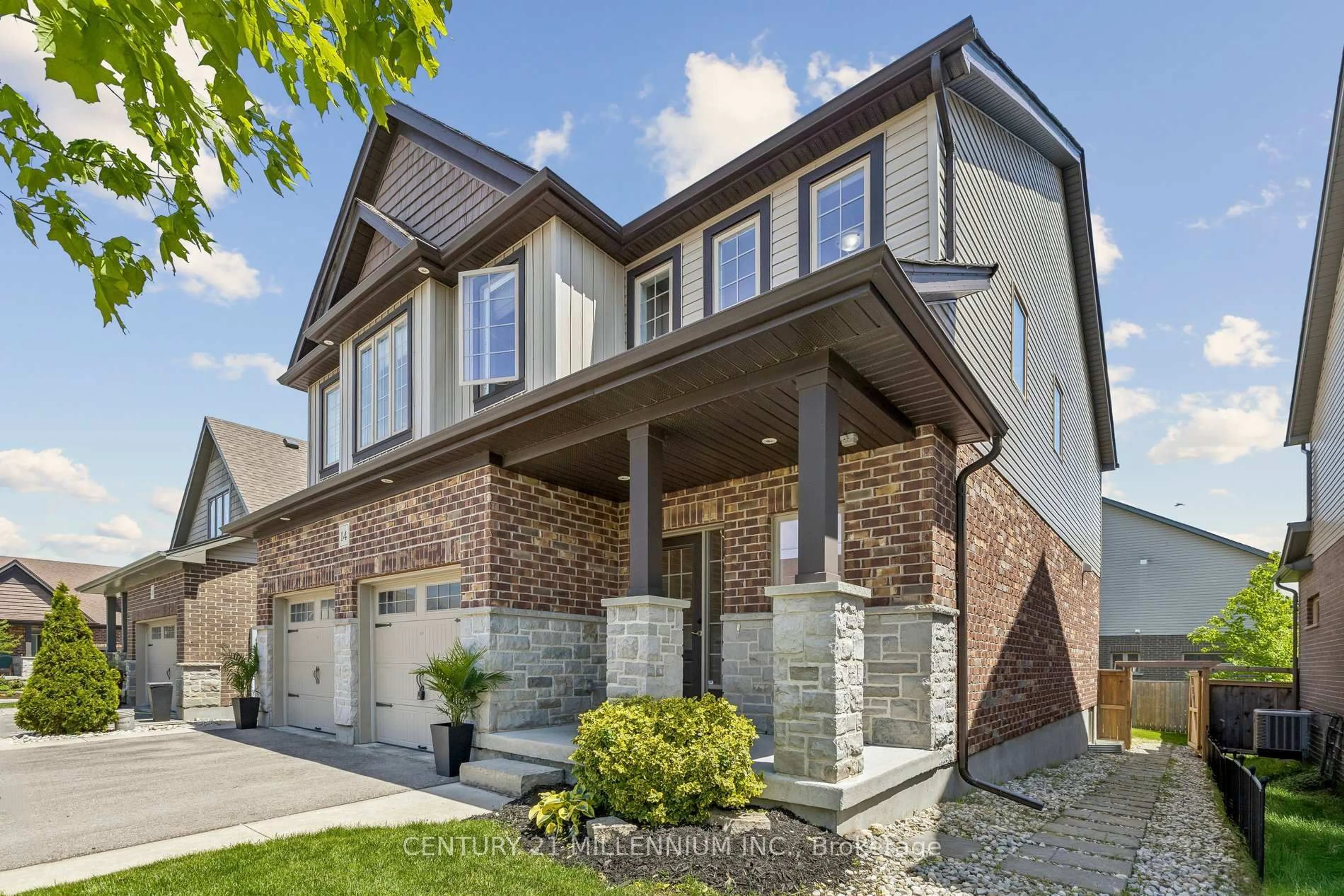 Home with brick exterior material, street for 14 Strome Lane, Centre Wellington Ontario N1M 1Z5