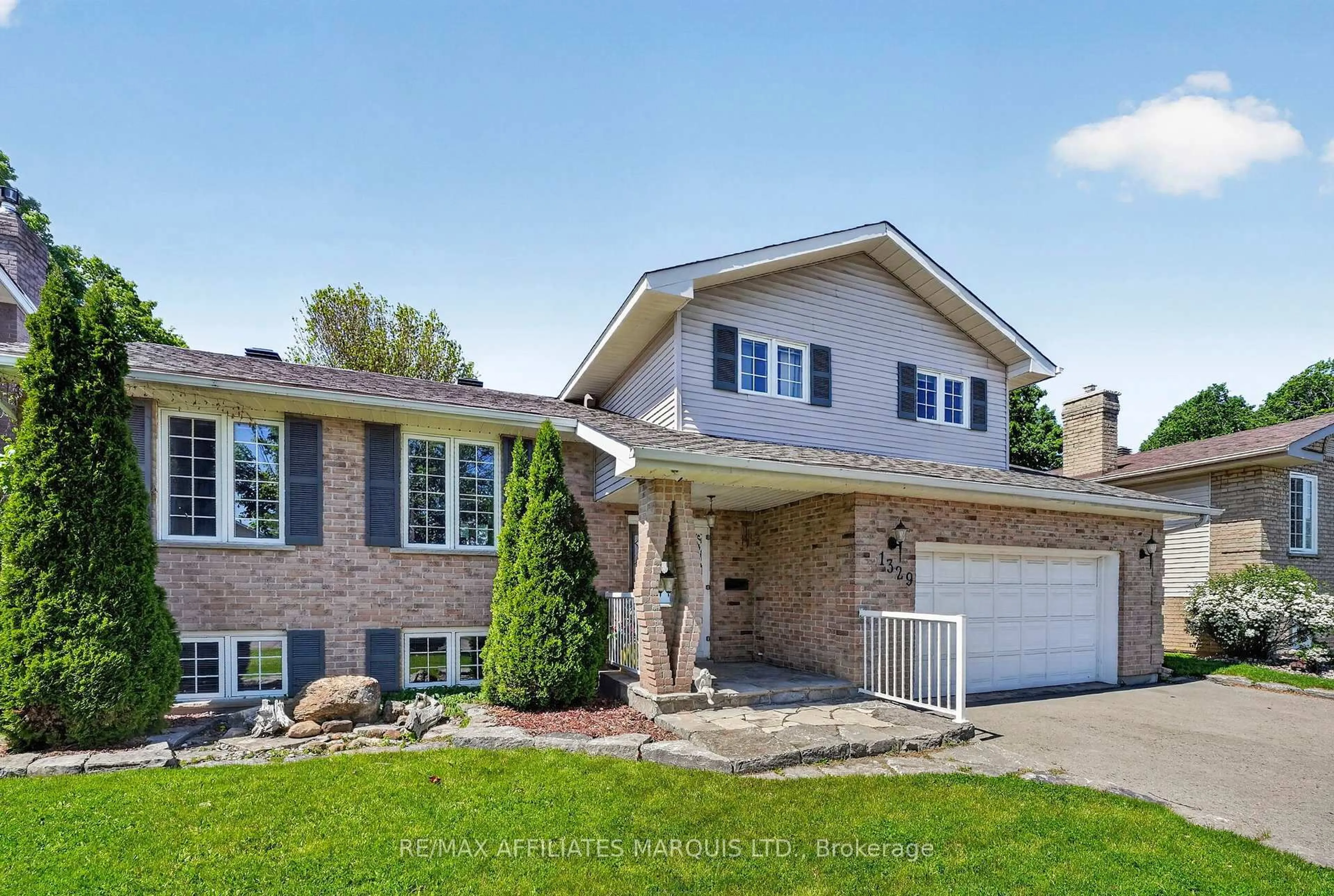 Home with brick exterior material, street for 1329 Patricia Pl, Cornwall Ontario K6H 6X9