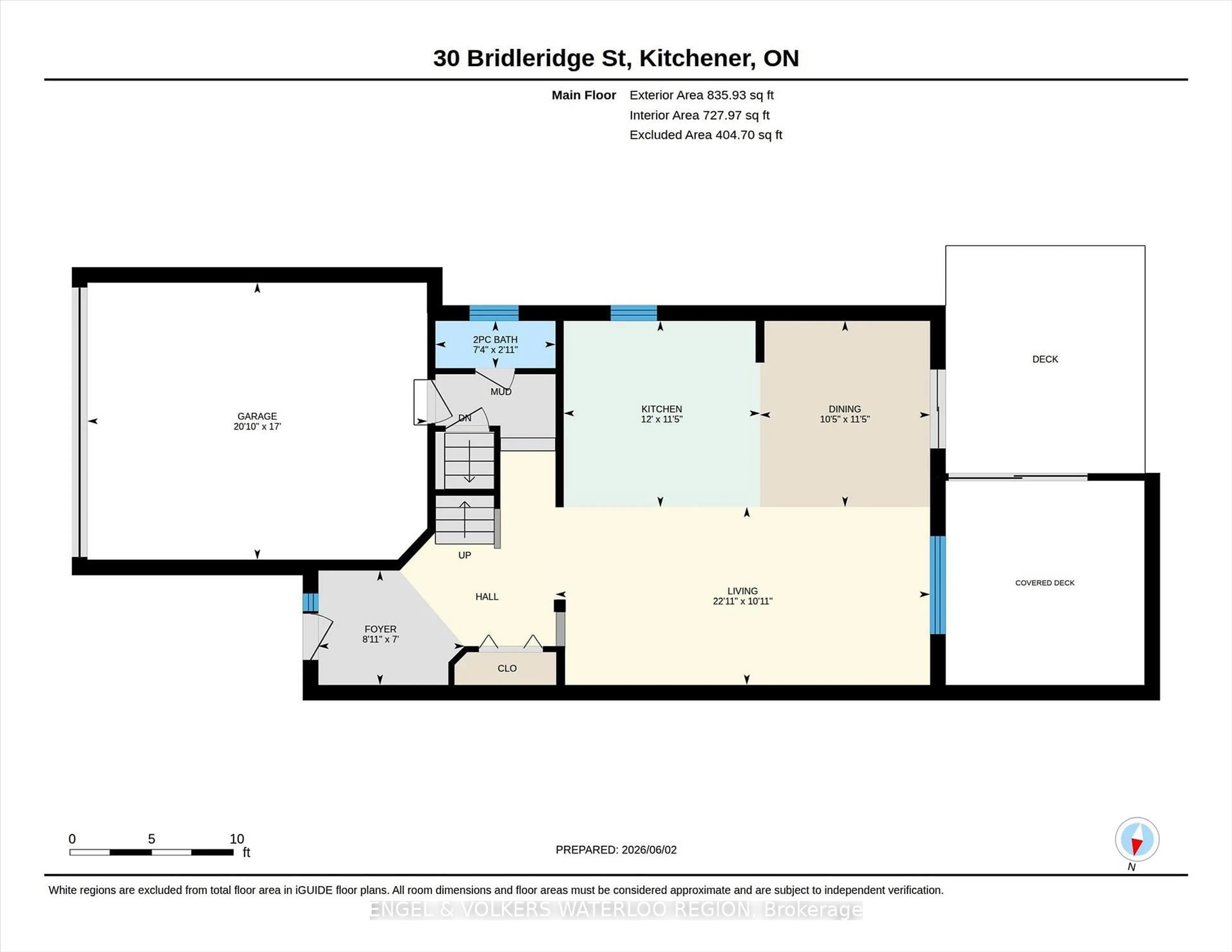 Floor plan for 30 Bridleridge St, Kitchener Ontario N2P 2V1