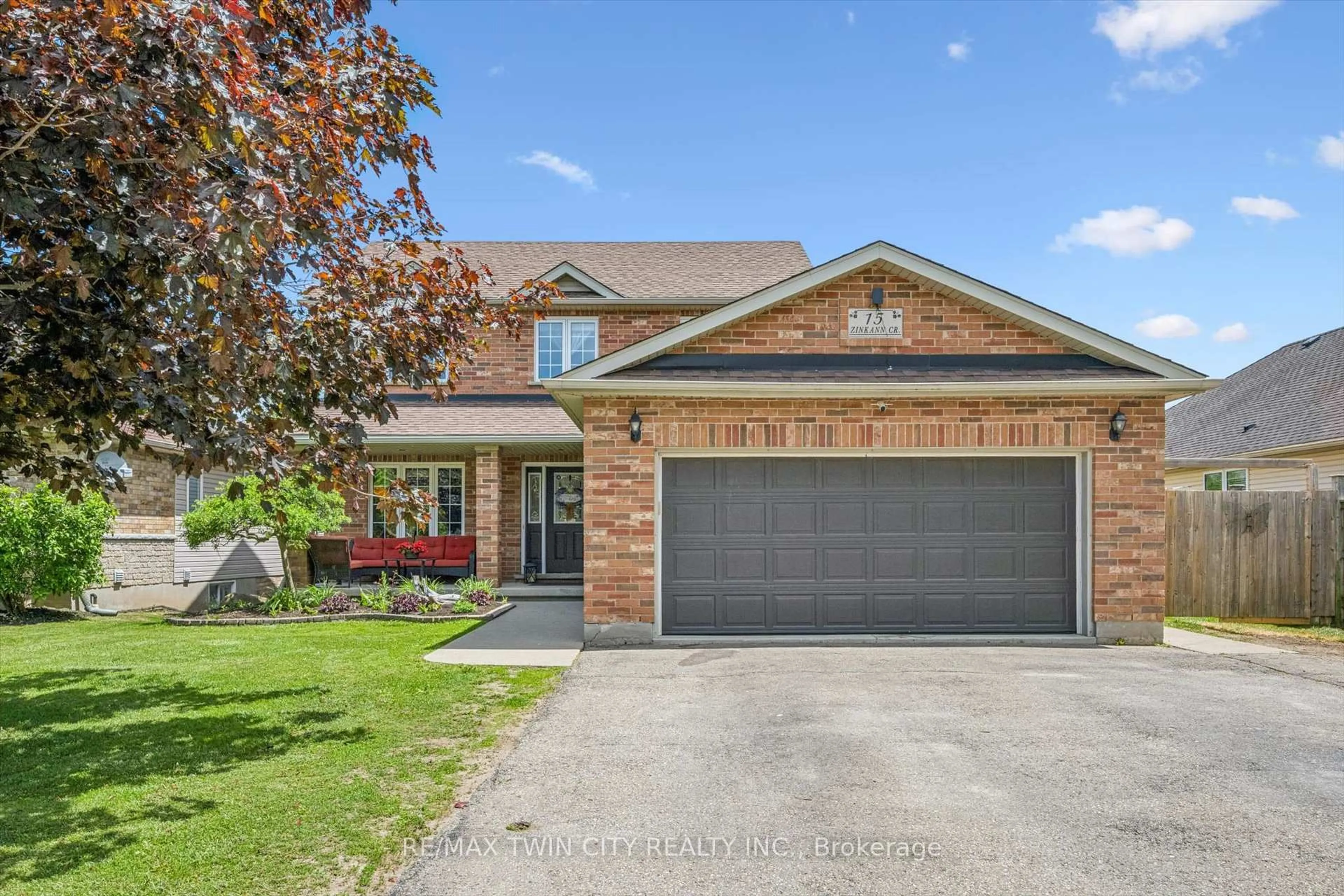 Home with brick exterior material, street for 15 Zinkann Cres, Wellesley Ontario N0B 2T0