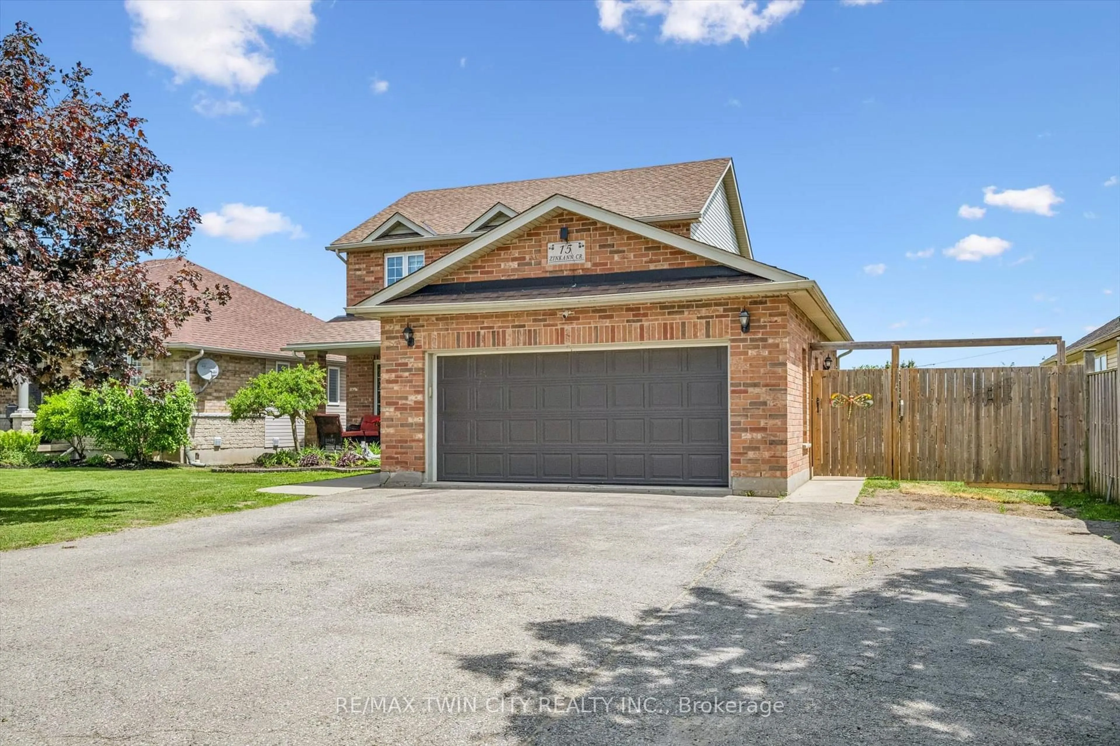 Home with brick exterior material, street for 15 Zinkann Cres, Wellesley Ontario N0B 2T0