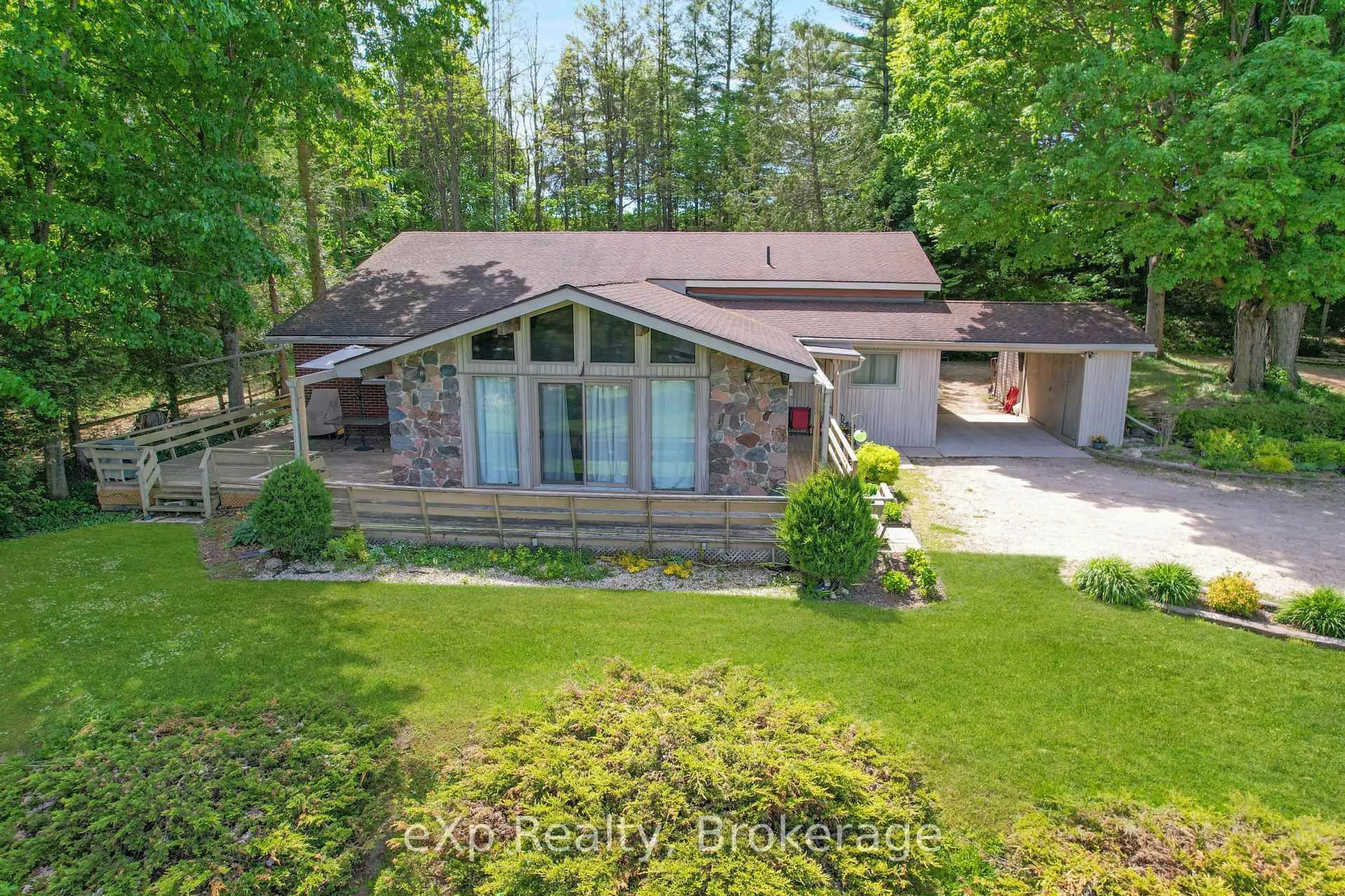 A pic from outside/outdoor area/front of a property/back of a property/a pic from drone, unknown for 448 Lake Rosalind Road 4, Brockton Ontario N4N 3B9