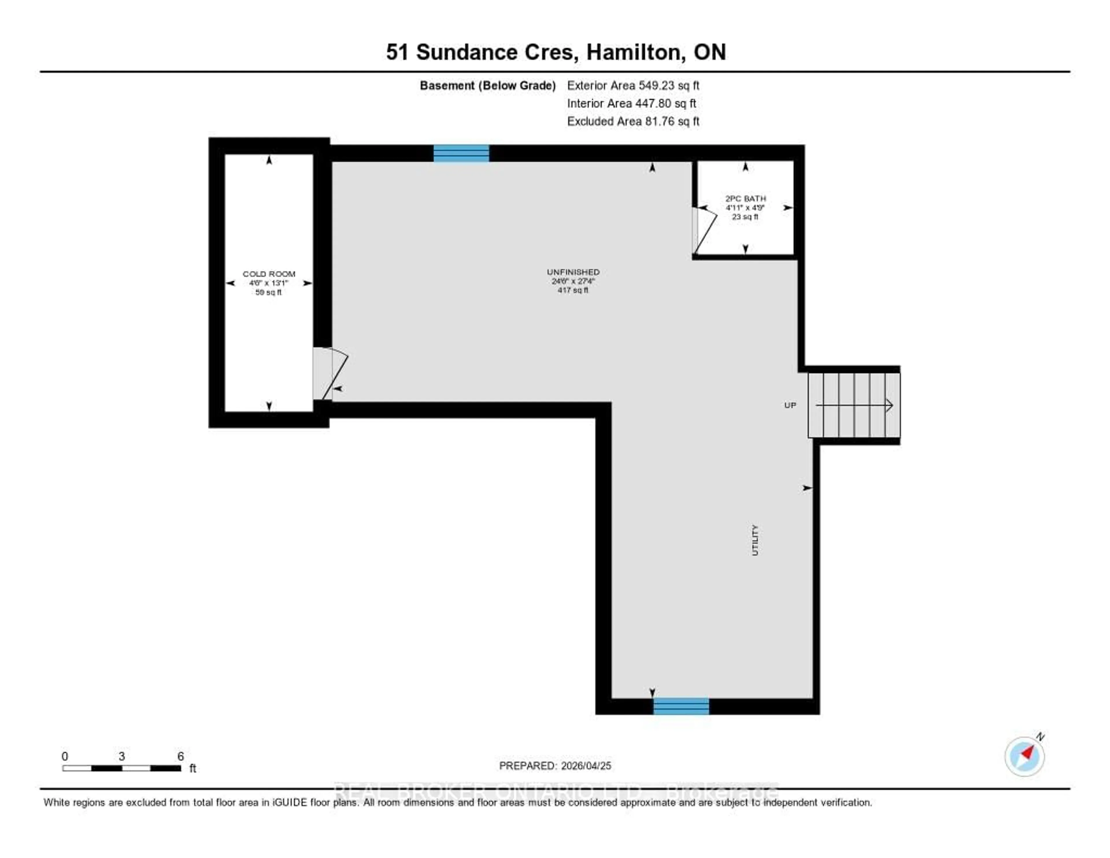 Floor plan for 51 Sundance Cres, Hamilton Ontario L0R 1P0