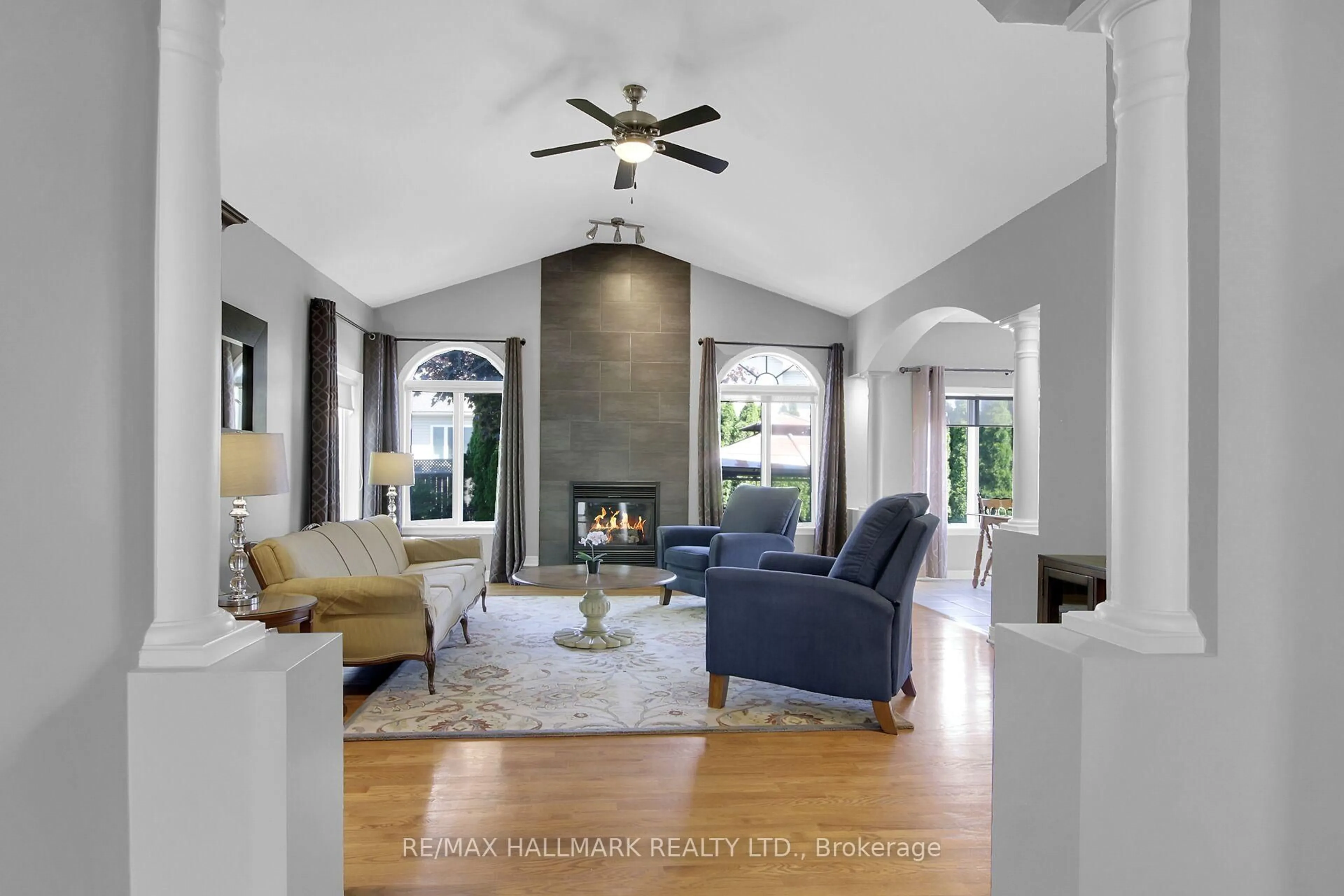 Living room with furniture, ceramic/tile floor for 5 Dolomite St, Stittsville Ontario K2S 1Y8