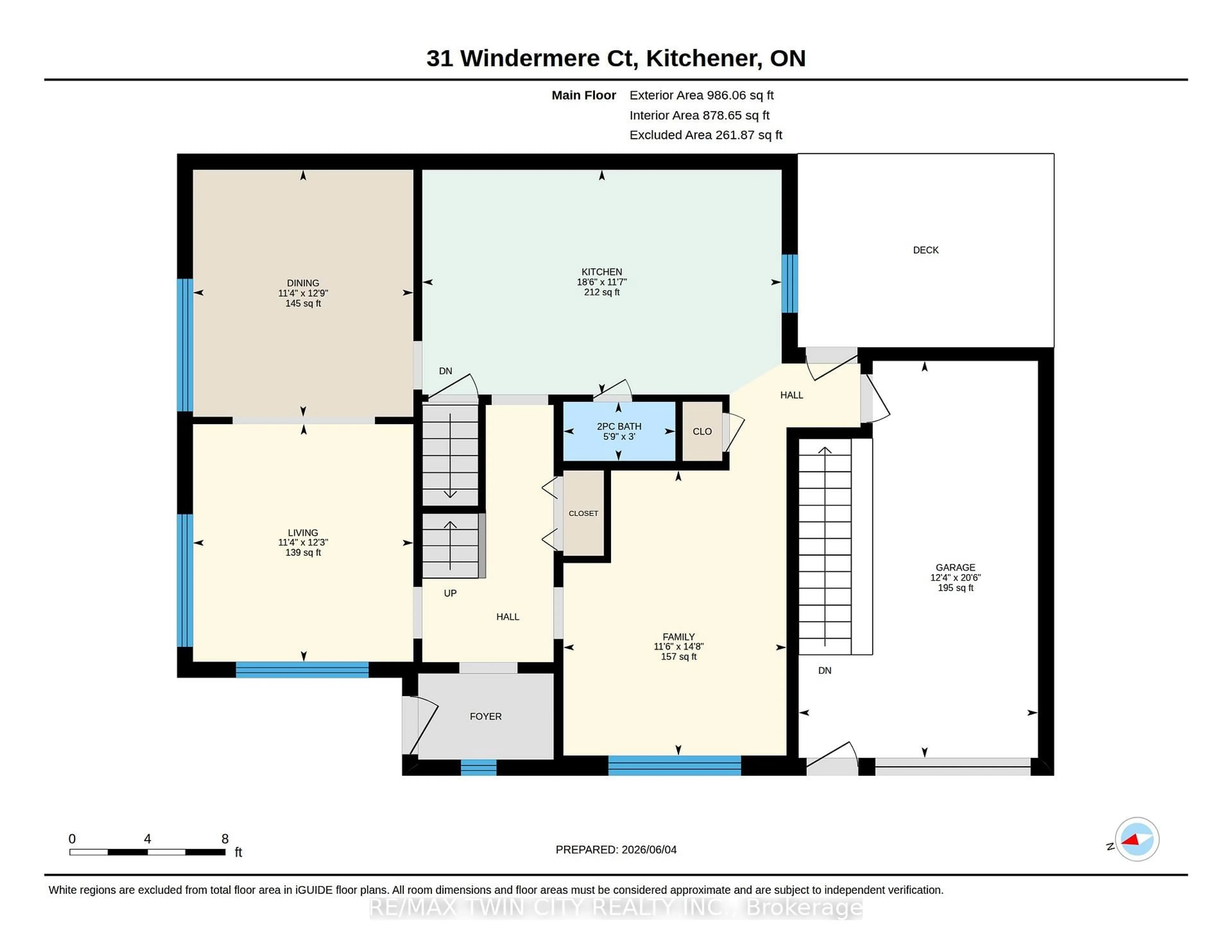 Floor plan for 31 Windermere Crt, Kitchener Ontario N2N 2W3