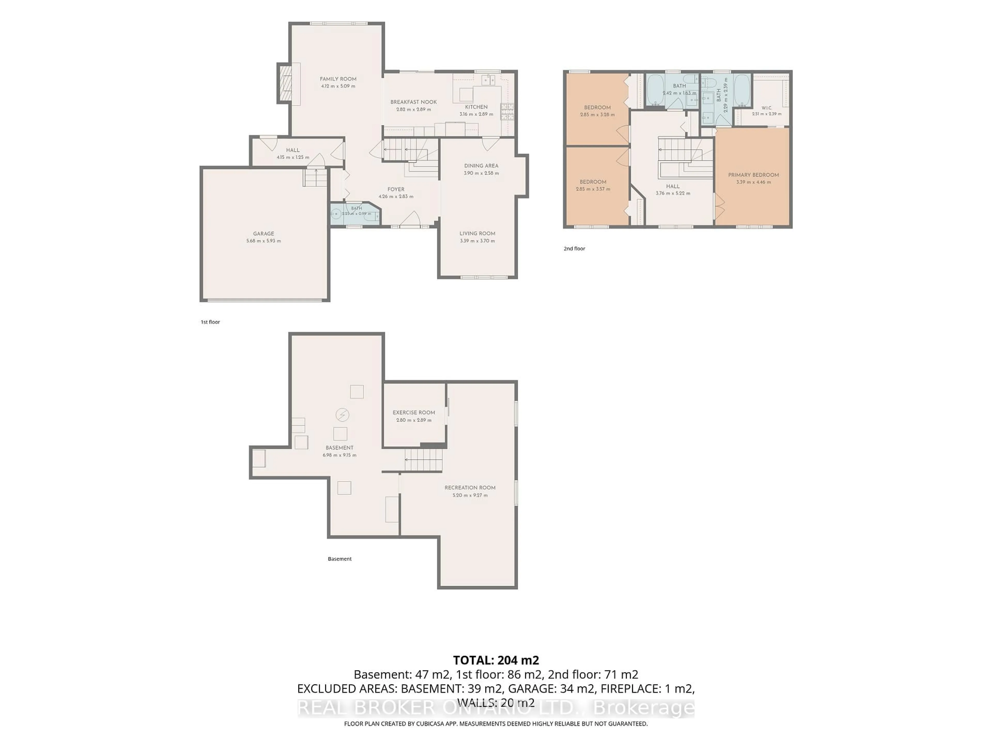 Floor plan for 16 Forest Creek Dr, Ottawa Ontario K2S 1L6