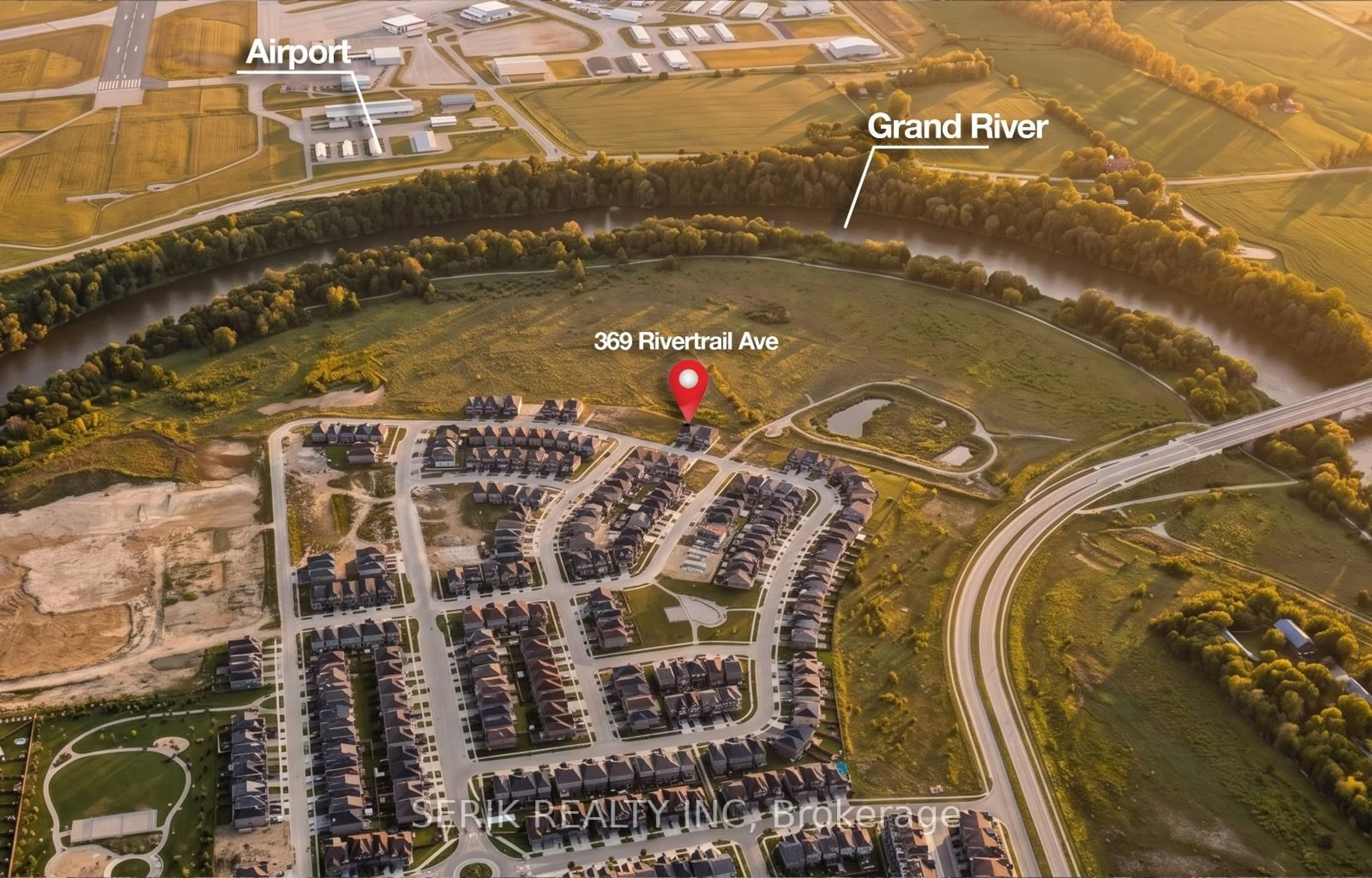 A pic from outside/outdoor area/front of a property/back of a property/a pic from drone, street for 369 Rivertrail Ave, Kitchener Ontario N2A 0K4