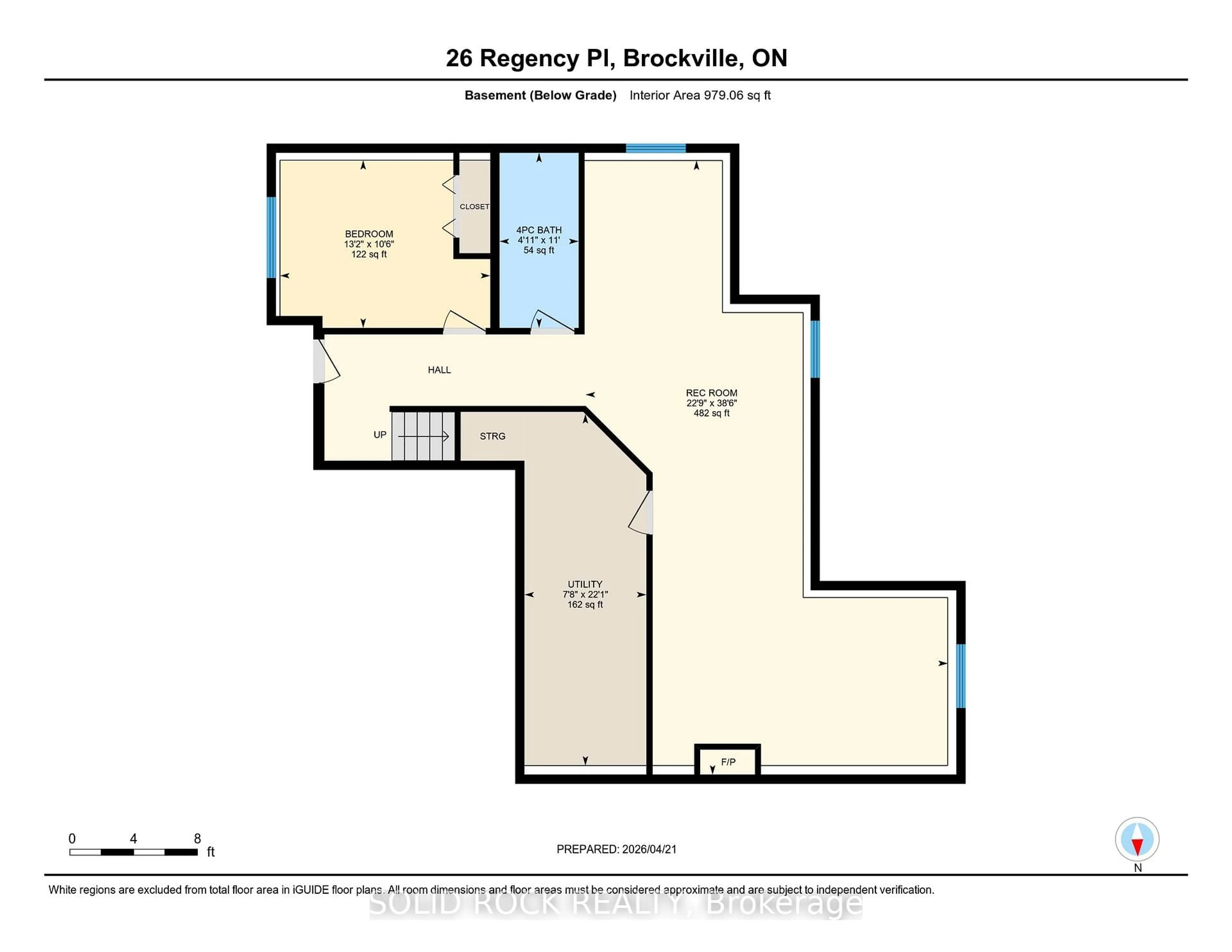 Floor plan for 26 Regency Pl, Brockville Ontario K6V 7M5