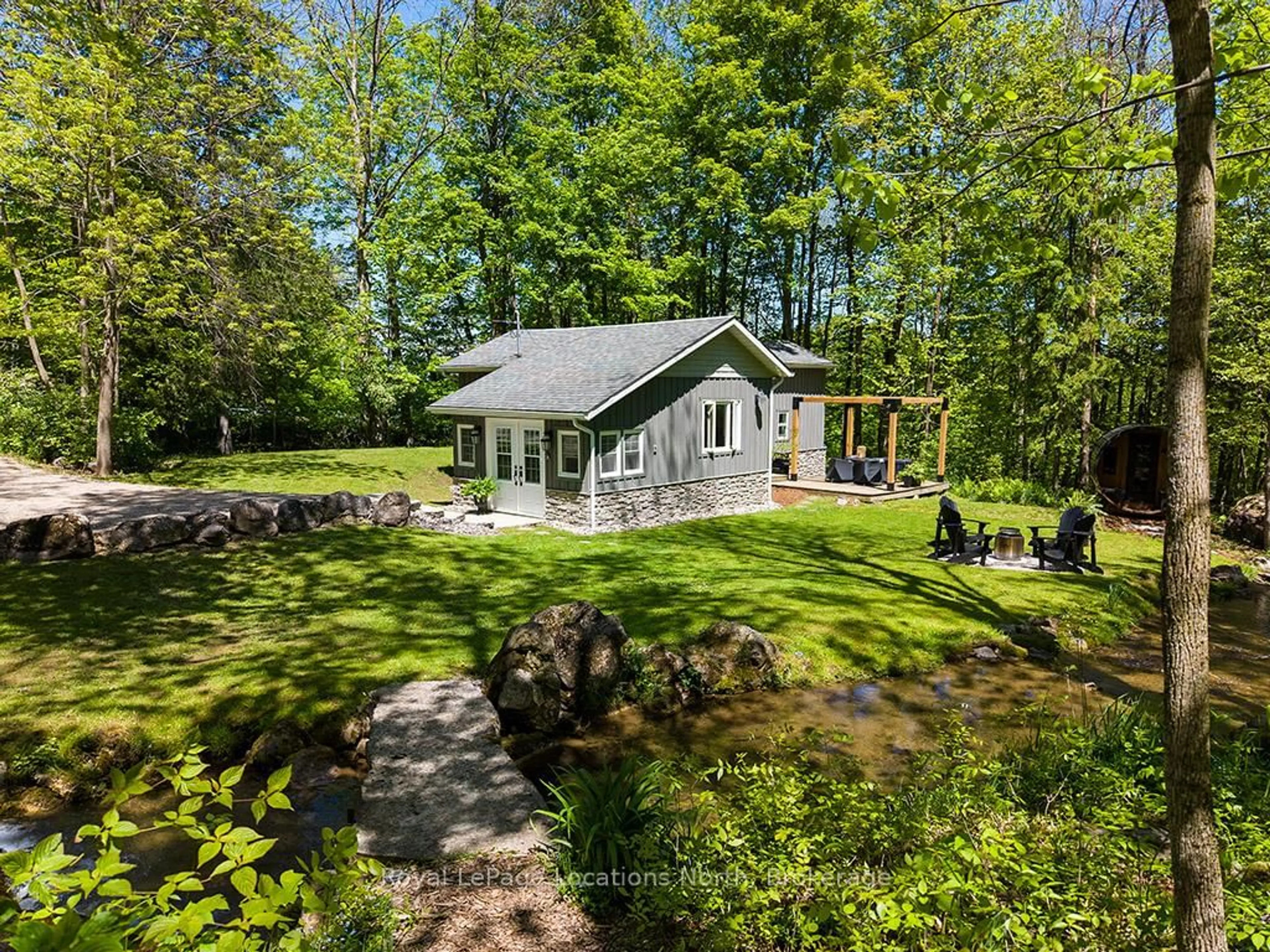 A pic from outside/outdoor area/front of a property/back of a property/a pic from drone, water/lake/river/ocean view for 486056 Grey Road 30, Grey Highlands Ontario N0C 1H0