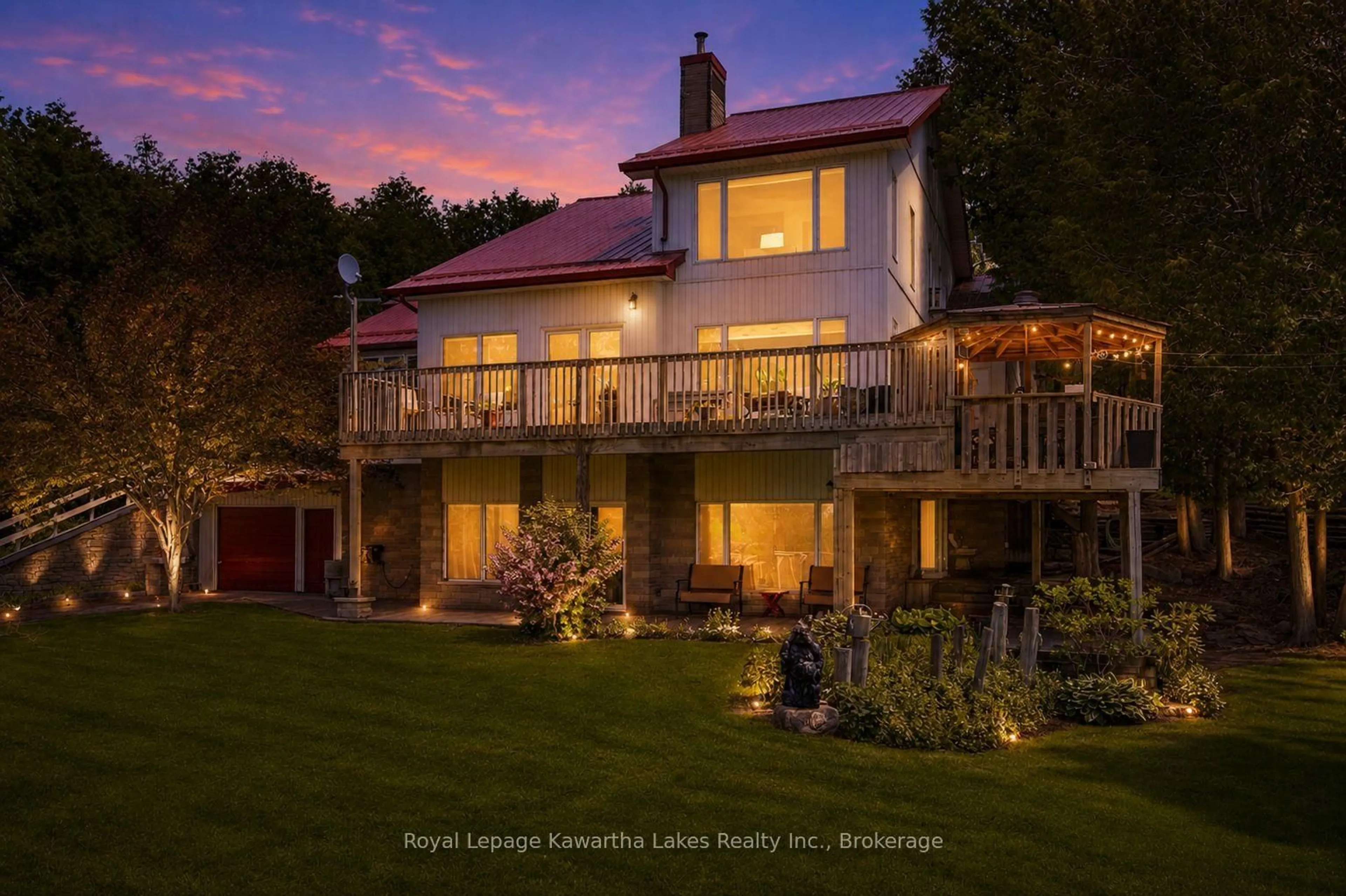 A pic from outside/outdoor area/front of a property/back of a property/a pic from drone, water/lake/river/ocean view for 153 Pleasant Point Rd, Kawartha Lakes Ontario K9V 4R6