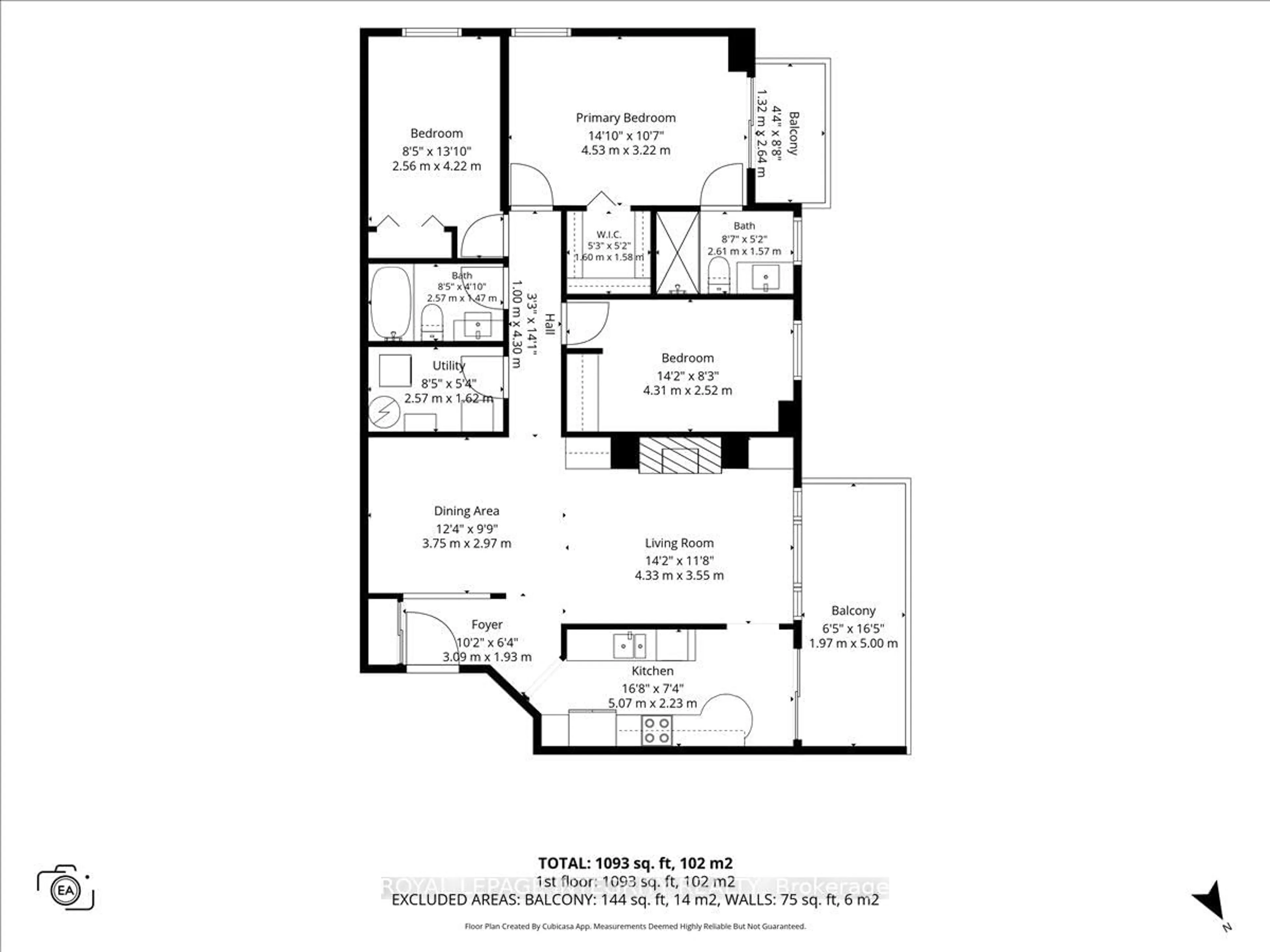 Floor plan for 939 North River Rd #PH5, Ottawa Ontario K1K 3V2