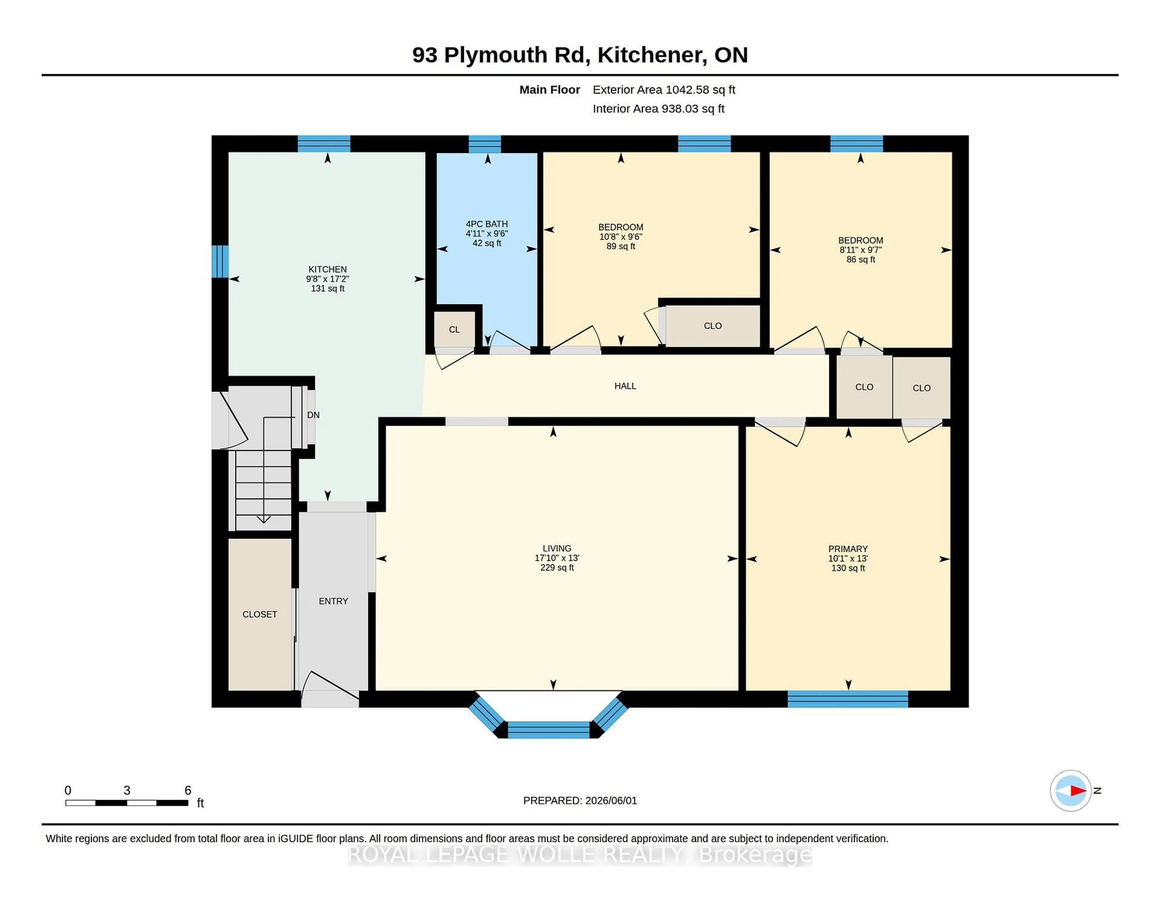 Floor plan for 93 Plymouth Rd, Kitchener Ontario N2G 3G7