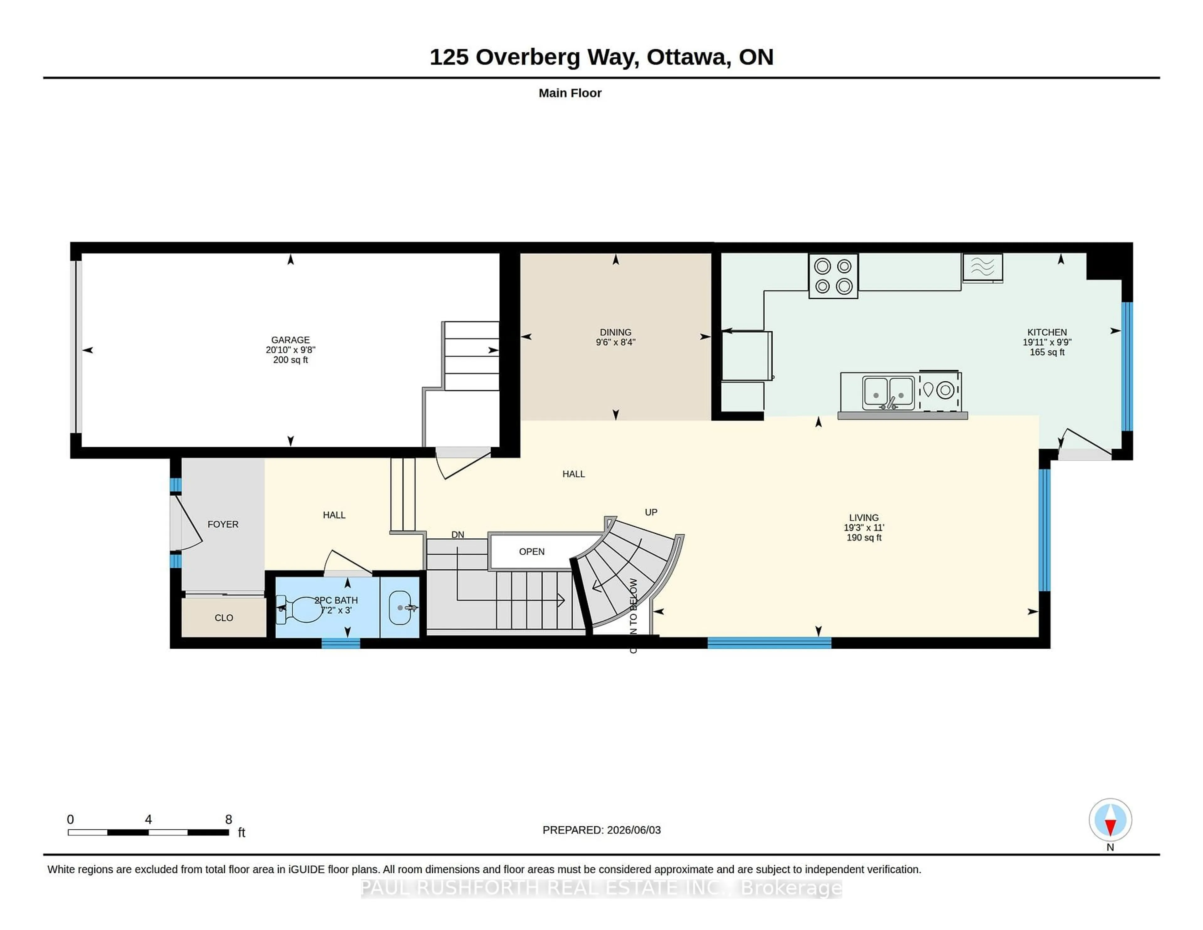 Floor plan for 125 Overberg Way, Ottawa Ontario K2S 0V9