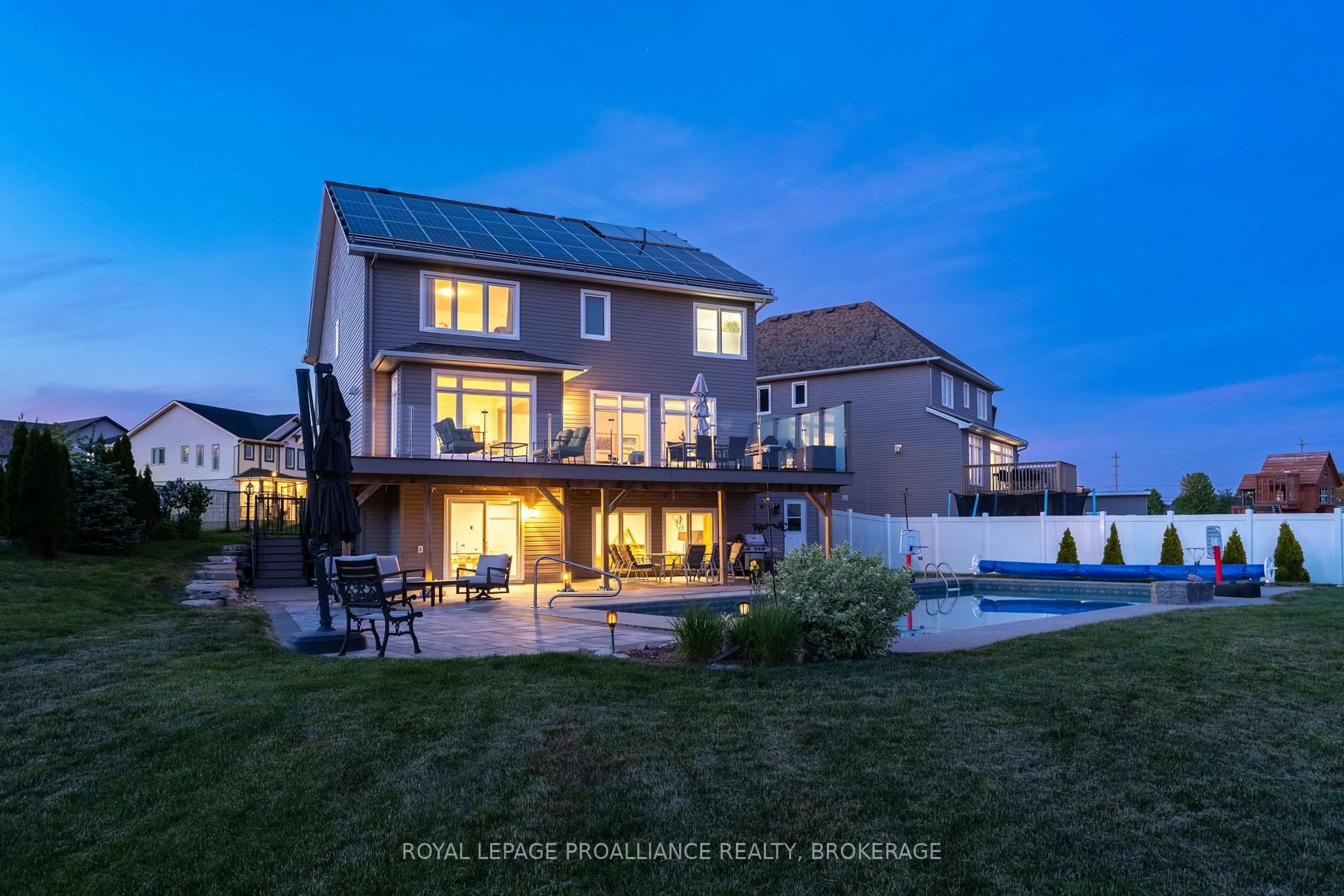 A pic from outside/outdoor area/front of a property/back of a property/a pic from drone, water/lake/river/ocean view for 800 Riverview Way, Kingston Ontario K7K 0J2