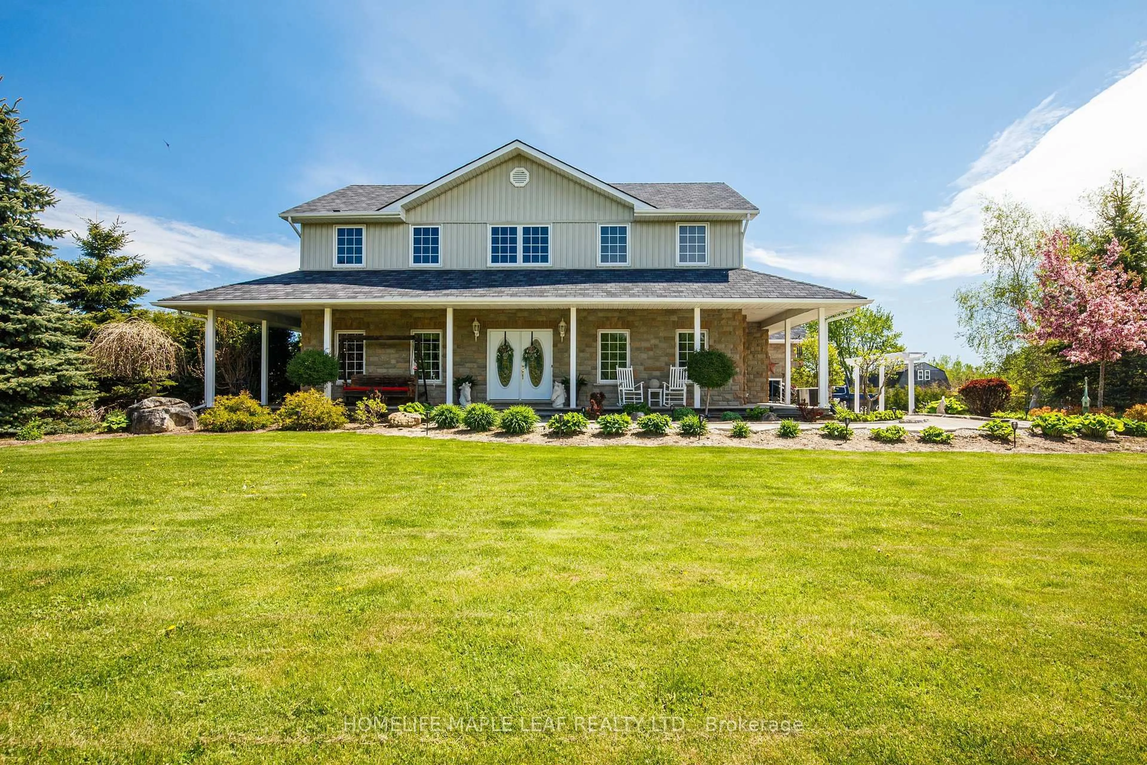 A pic from outside/outdoor area/front of a property/back of a property/a pic from drone, water/lake/river/ocean view for 473429 County Road 11, Amaranth Ontario L9W 0R3