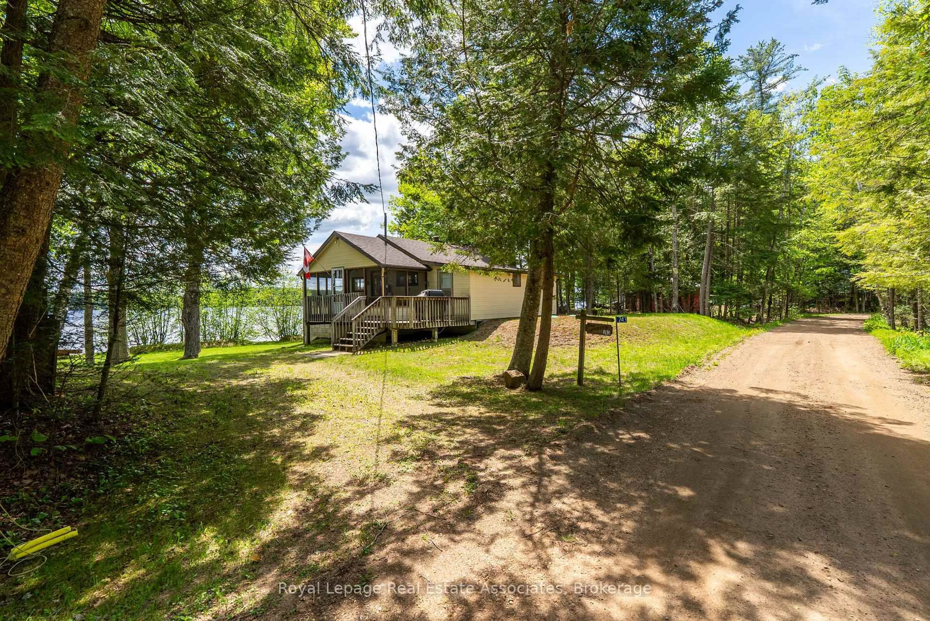 Patio, water/lake/river/ocean view for 243 Beach Lane, Coe Hill Ontario K0L 1P0
