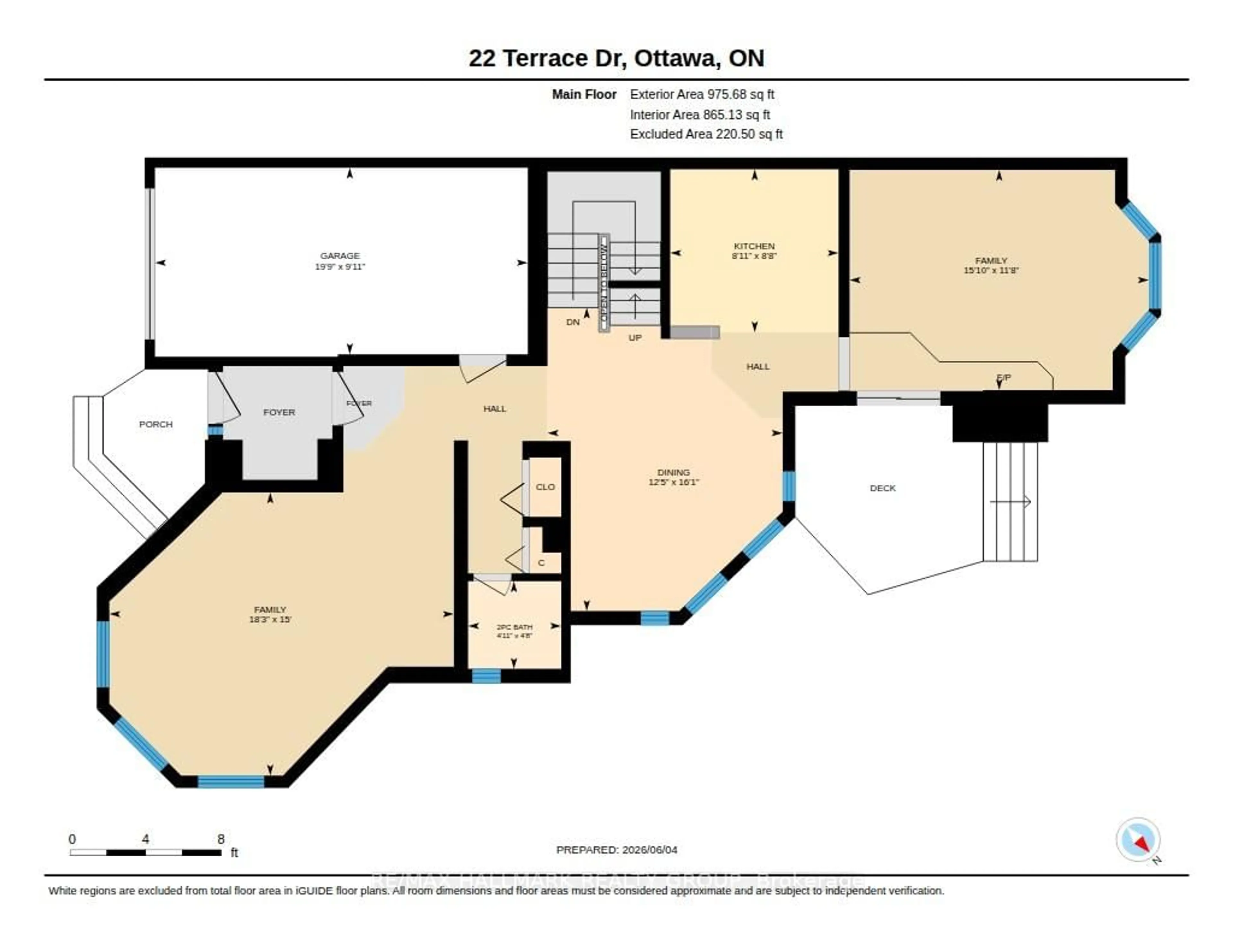 Floor plan for 22 Terrace Dr, Ottawa Ontario K2H 9N2