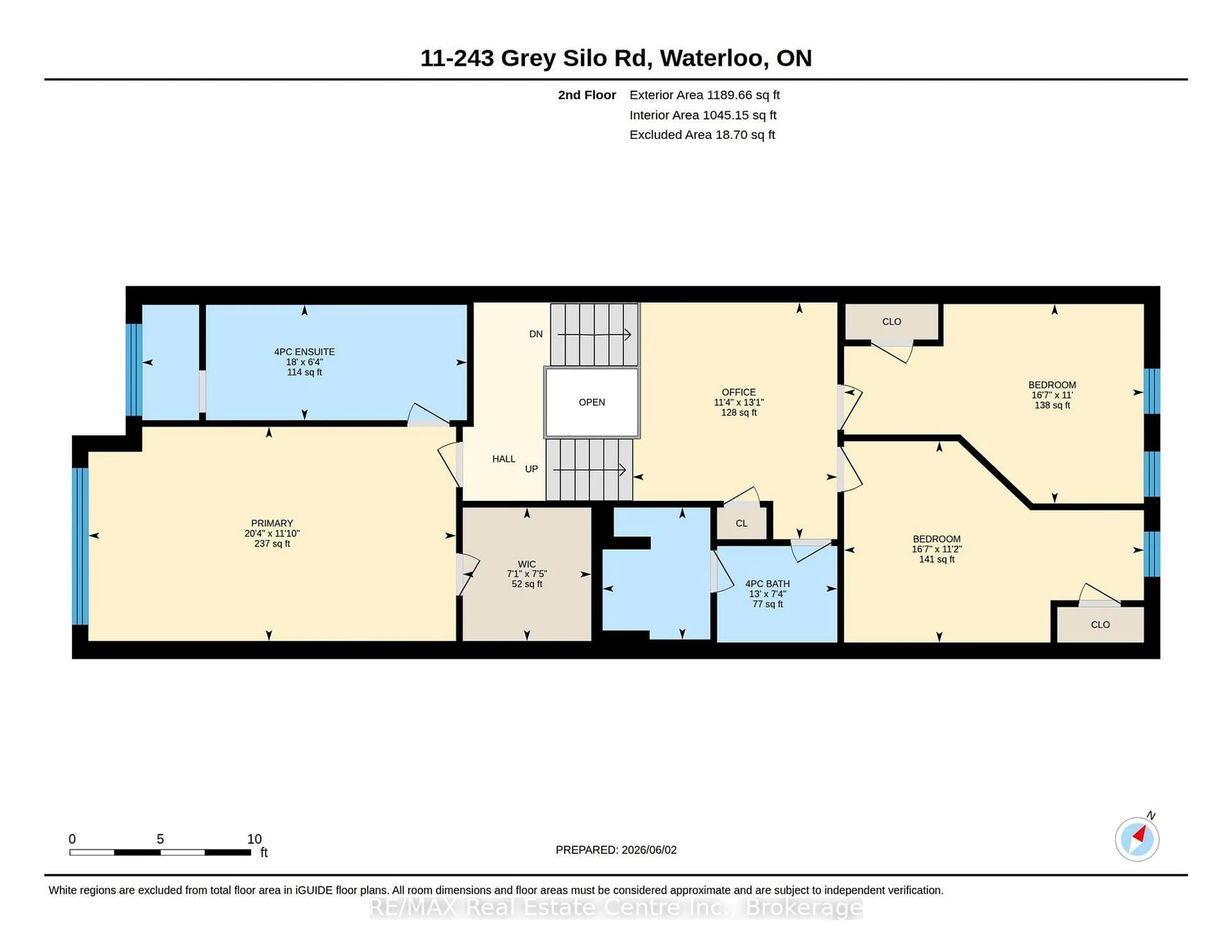 Floor plan for 243 Grey Silo Rd #11, Waterloo Ontario N2K 0B9
