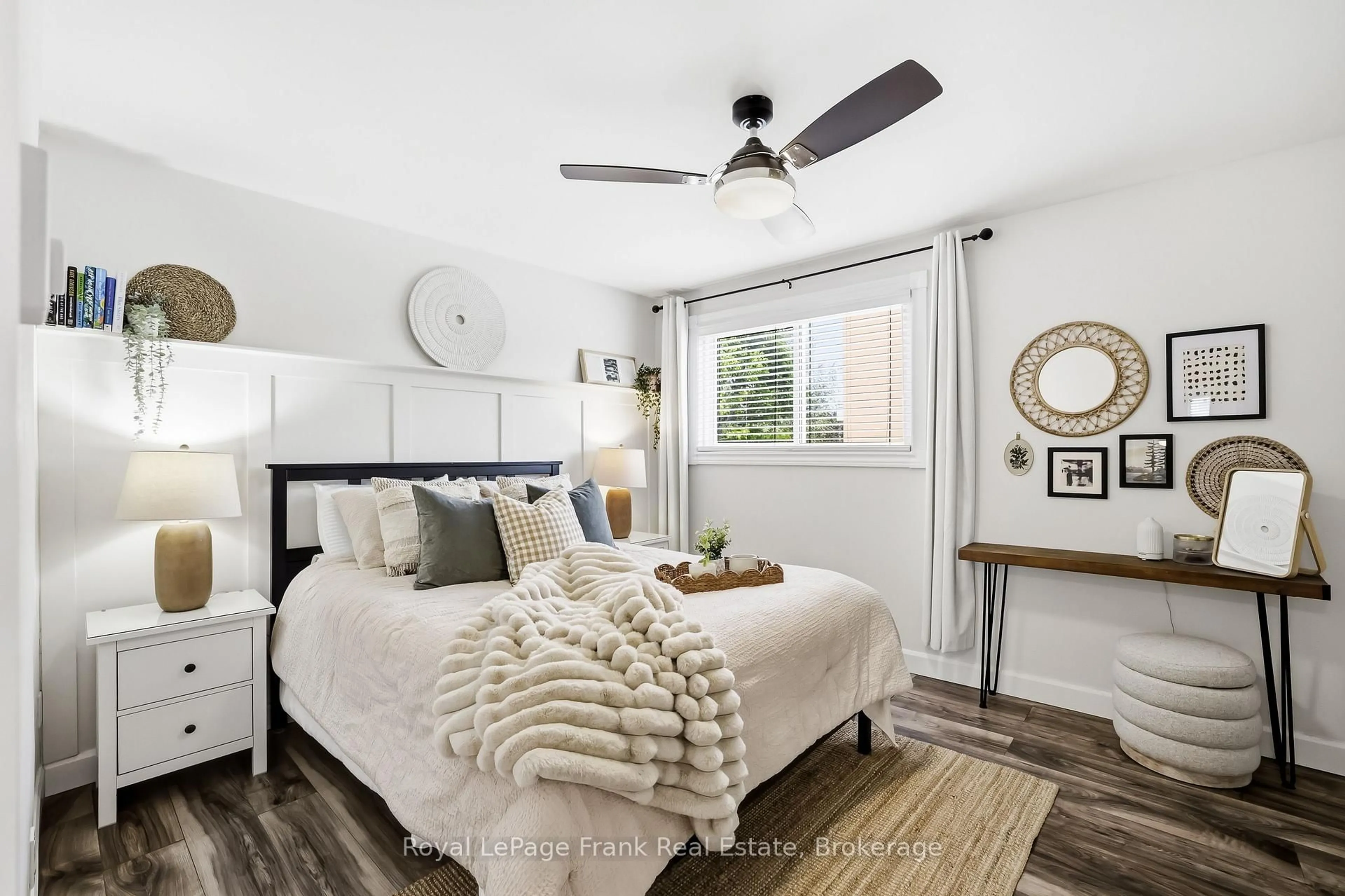 Bedroom with bed, wood/laminate floor for 400 Westwood Dr #A3, Cobourg Ontario K9A 2B6
