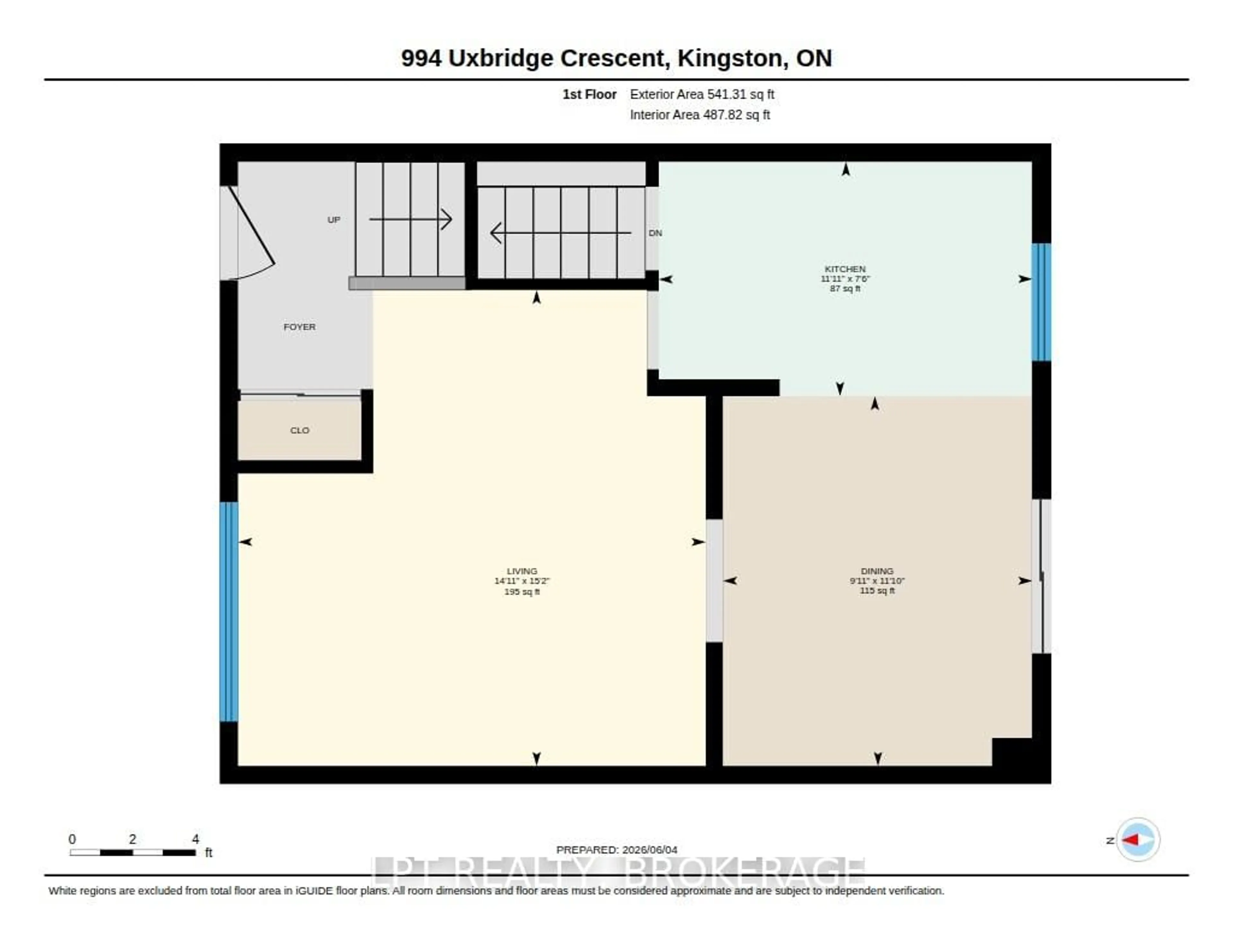 Floor plan for 994 Uxbridge Cres, Kingston Ontario K7M 8K7