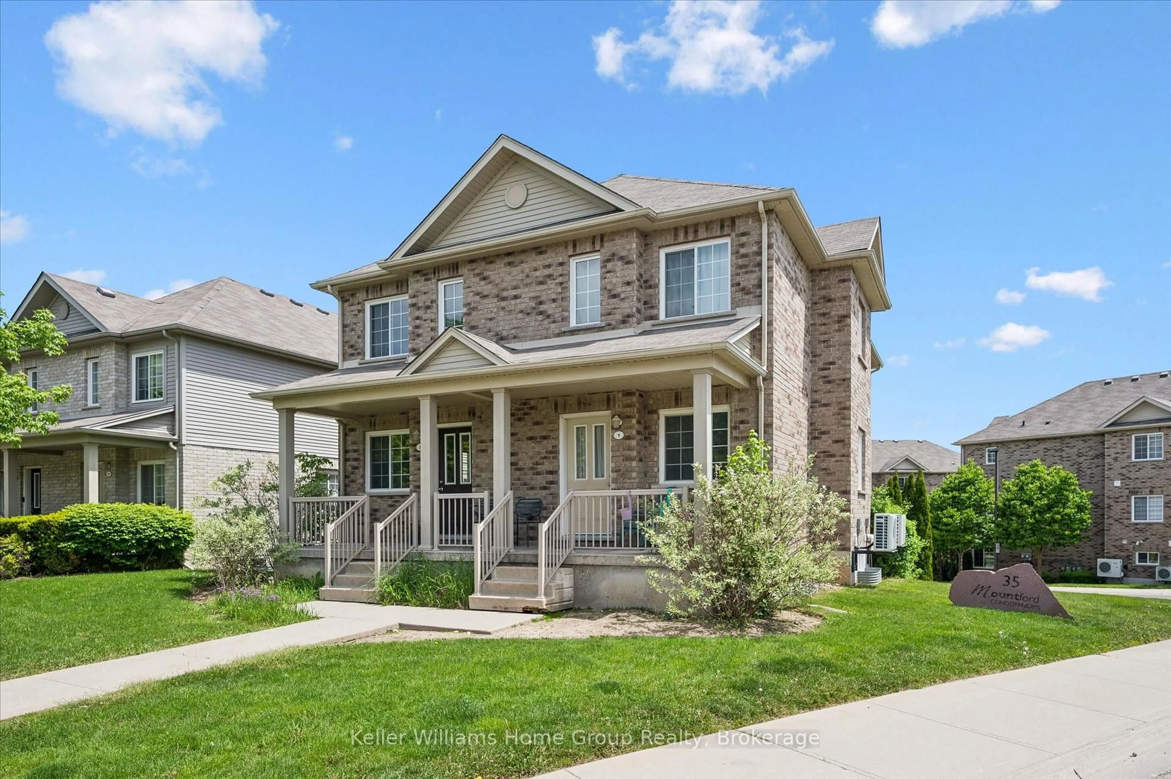 Home with brick exterior material, street for 35 Mountford Dr #3, Guelph Ontario N1E 0G6