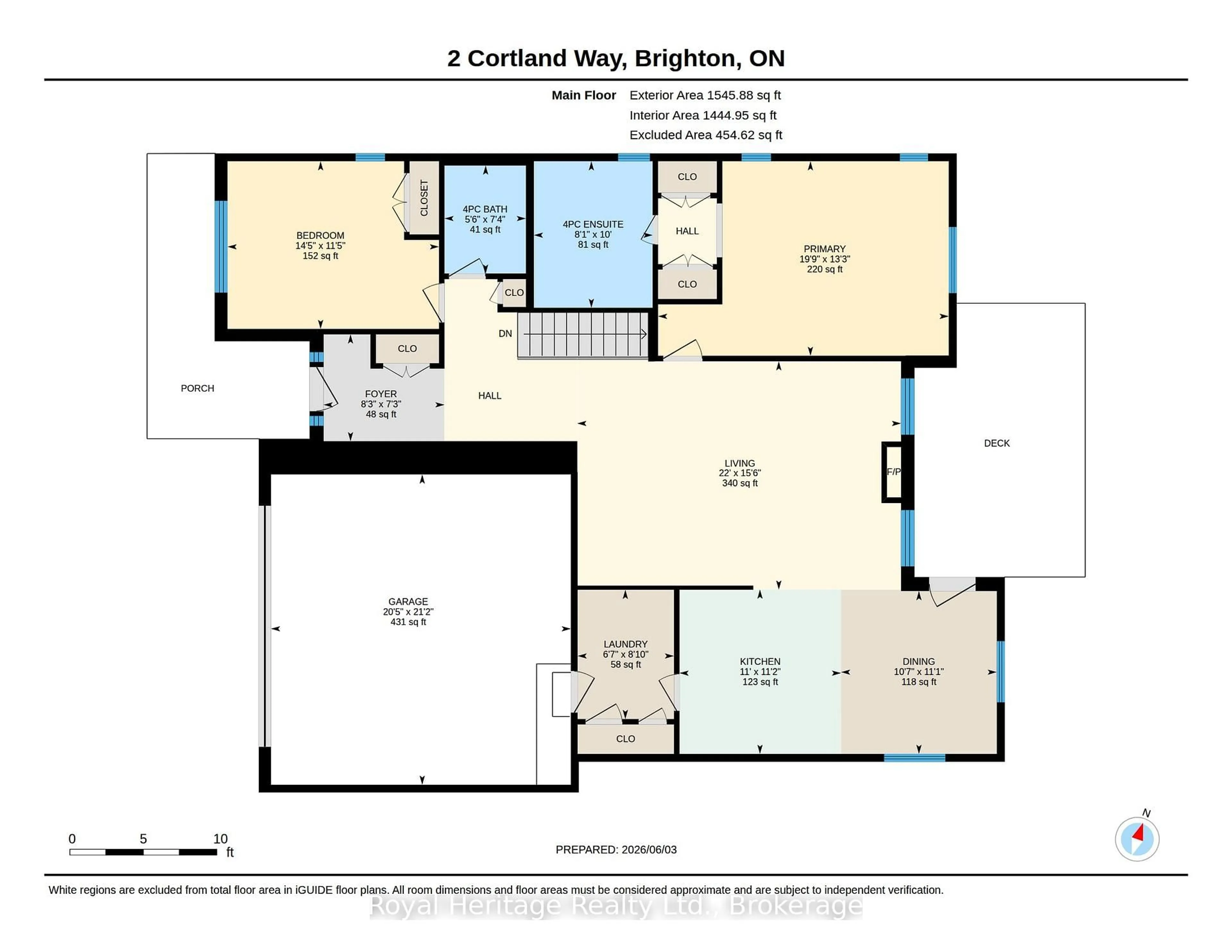 Floor plan for 2 Cortland Way, Brighton Ontario K0K 1H0
