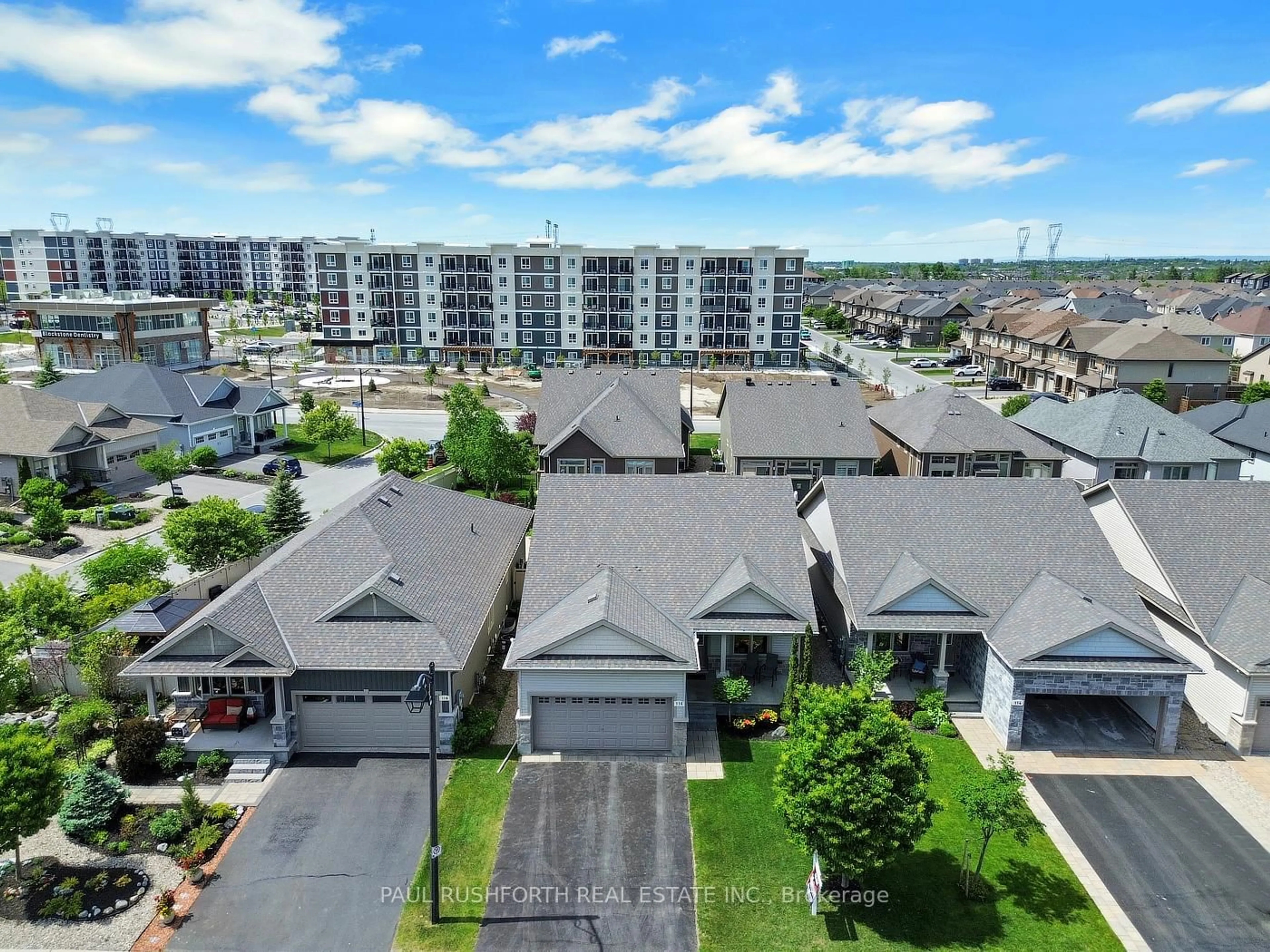 A pic from outside/outdoor area/front of a property/back of a property/a pic from drone, city buildings view from balcony for 116 Elfin Grve, Ottawa Ontario K2V 0B9