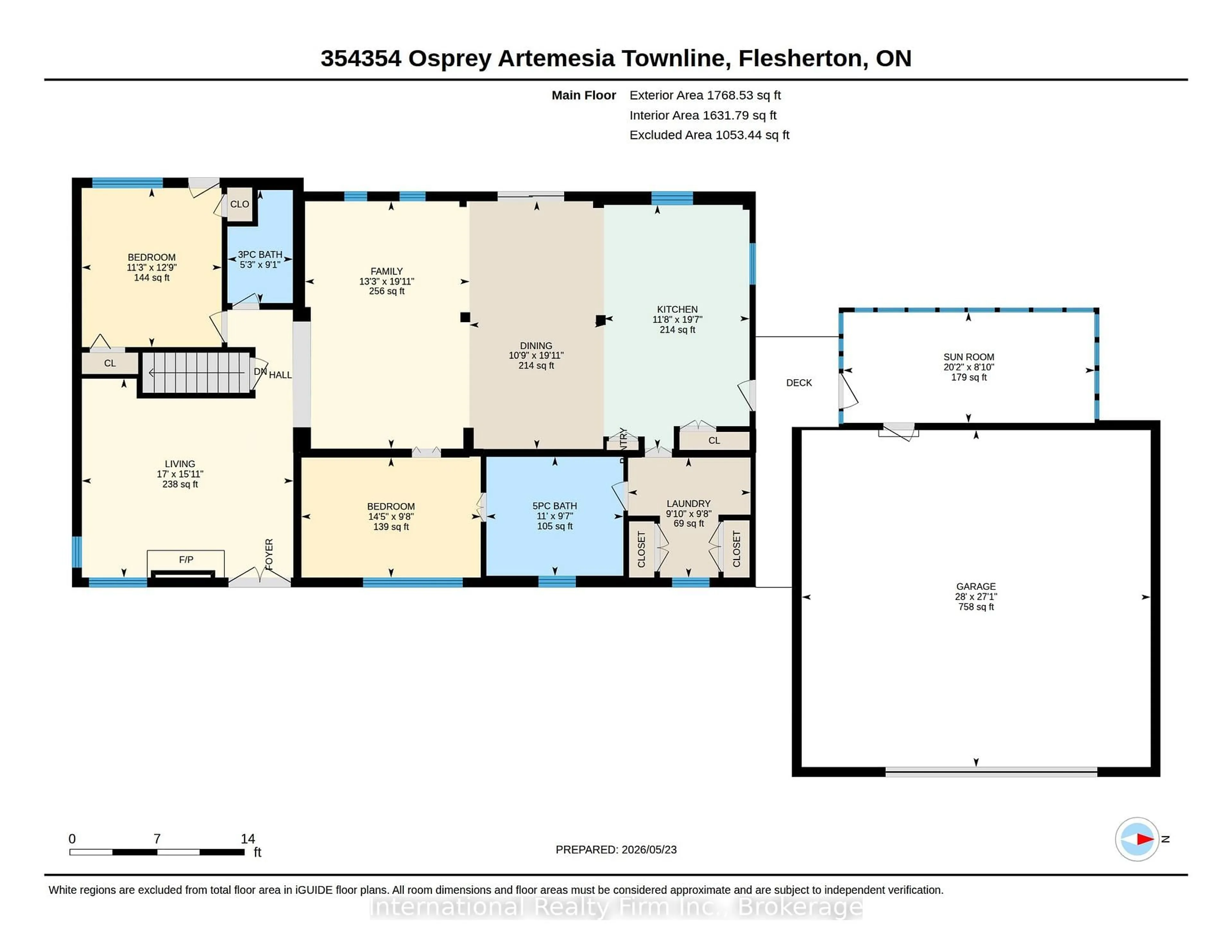 Floor plan for 354354 Osprey-Artemesia Townline, Grey Highlands Ontario N0C 1E0