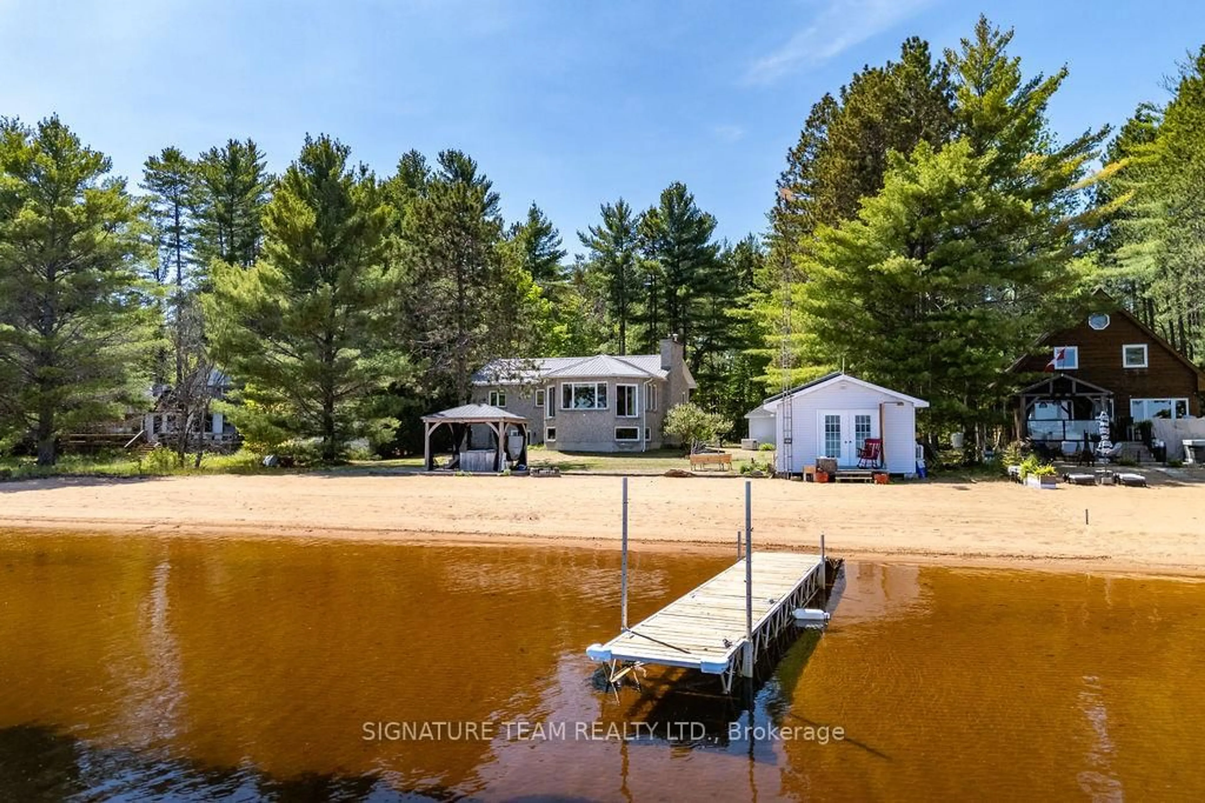 A pic from outside/outdoor area/front of a property/back of a property/a pic from drone, water/lake/river/ocean view for 112 Eno Rd, Killaloe Ontario K0J 2A0