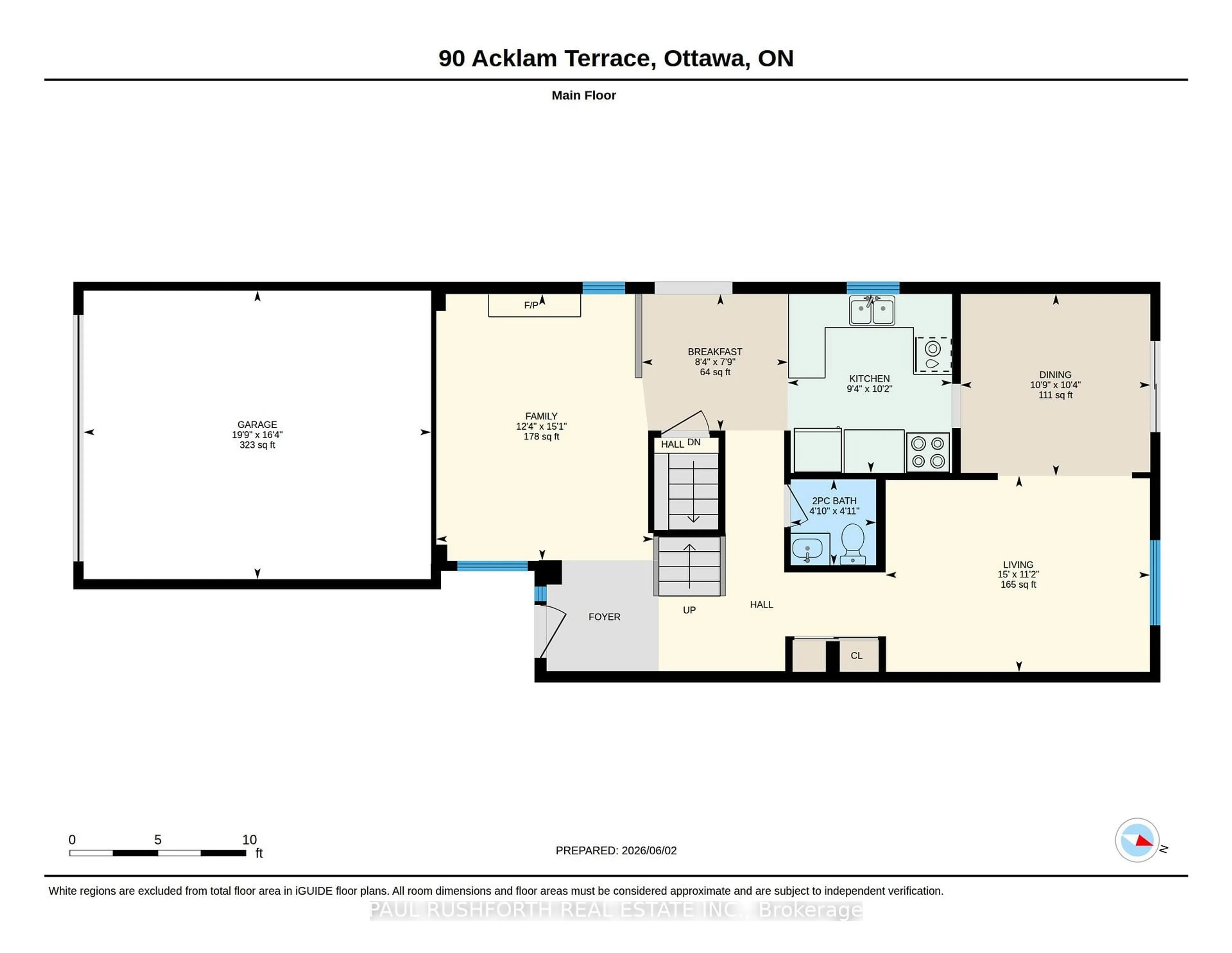 Floor plan for 90 Acklam Terr, Kanata Ontario K2K 2J1
