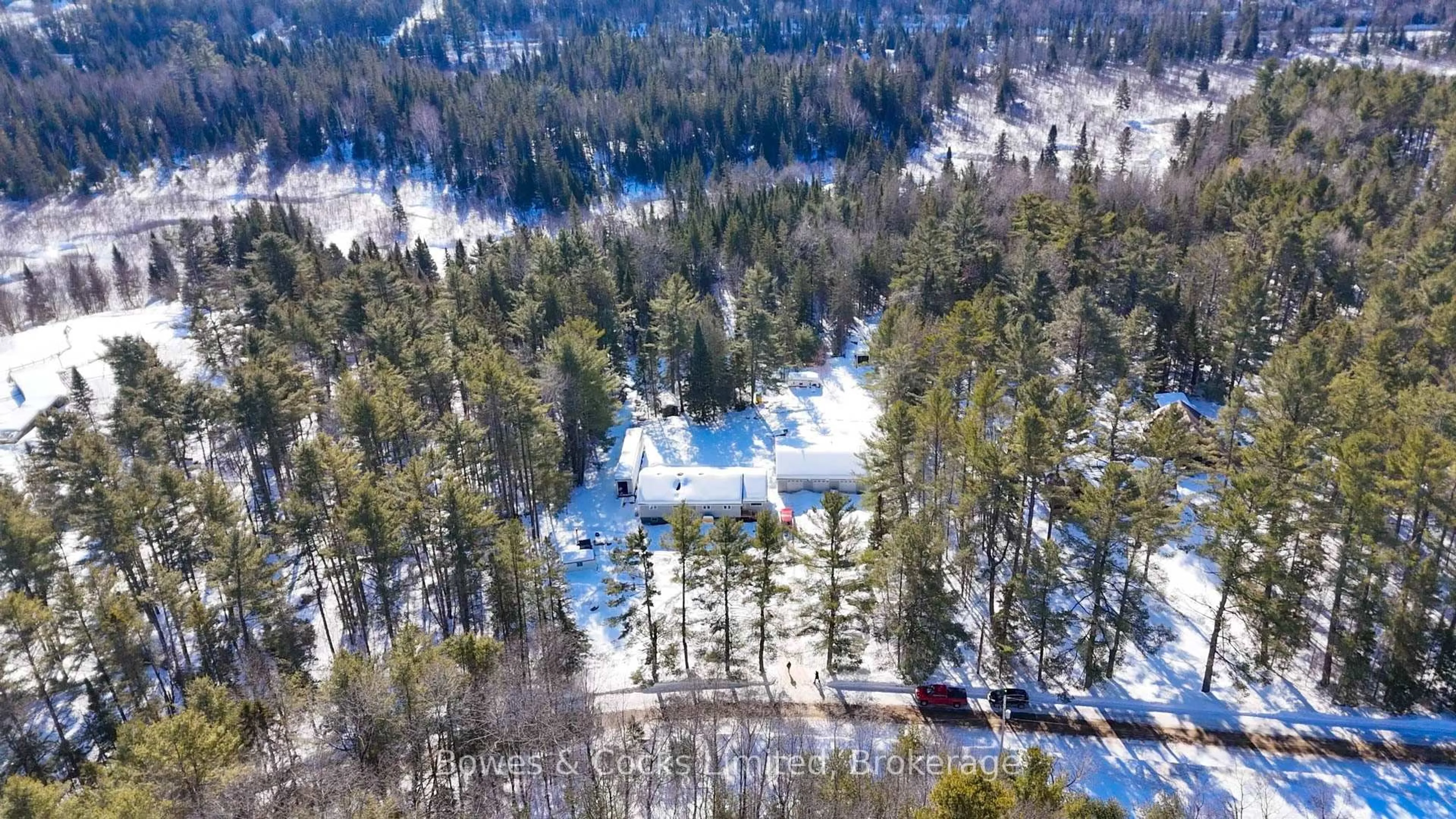 A pic from outside/outdoor area/front of a property/back of a property/a pic from drone, forest/trees view for 122 Buck Hill Rd, Bancroft Ontario K0L 1C0
