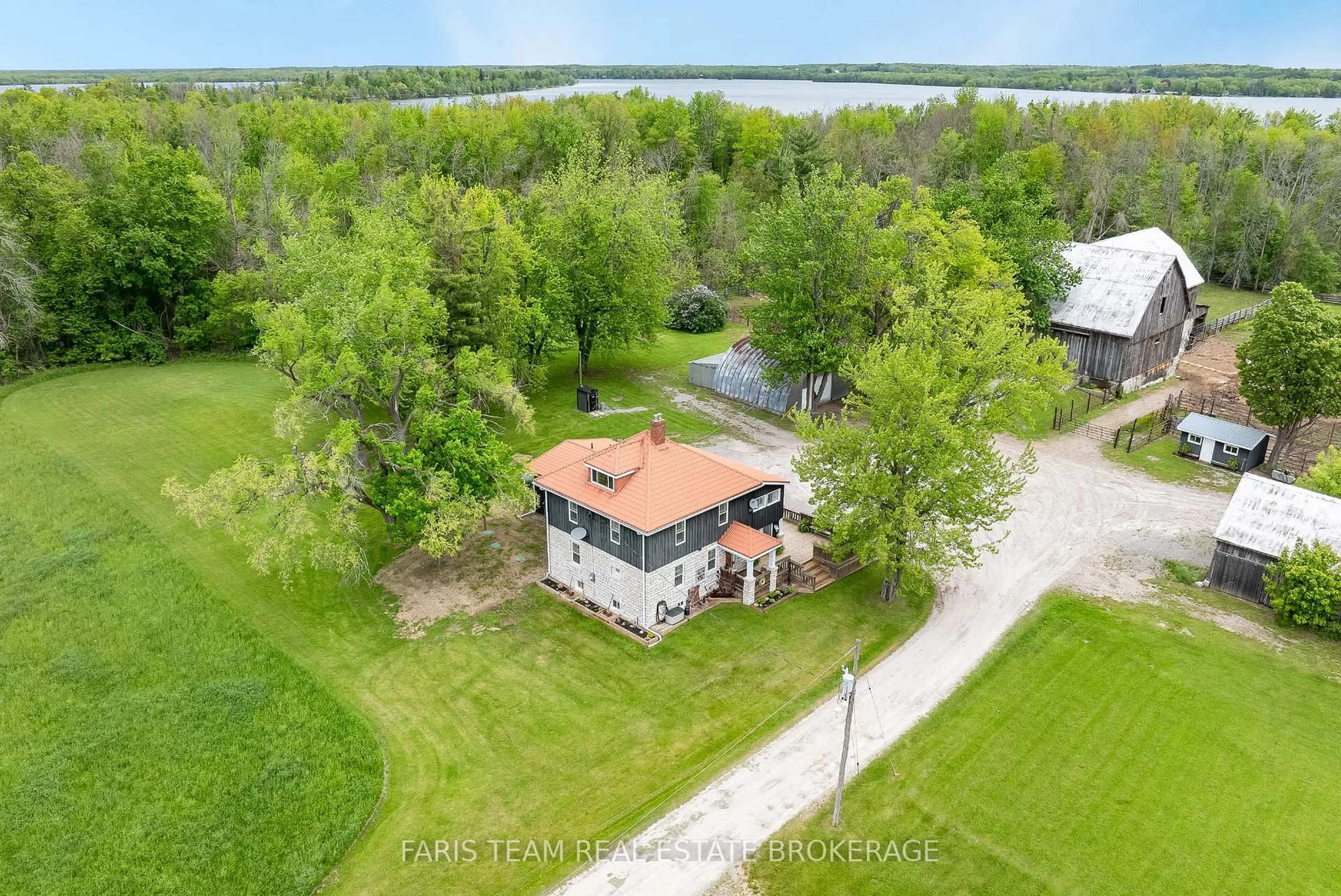 A pic from outside/outdoor area/front of a property/back of a property/a pic from drone, water/lake/river/ocean view for 94 Avery Point Rd, Kawartha Lakes Ontario L0K 1W0