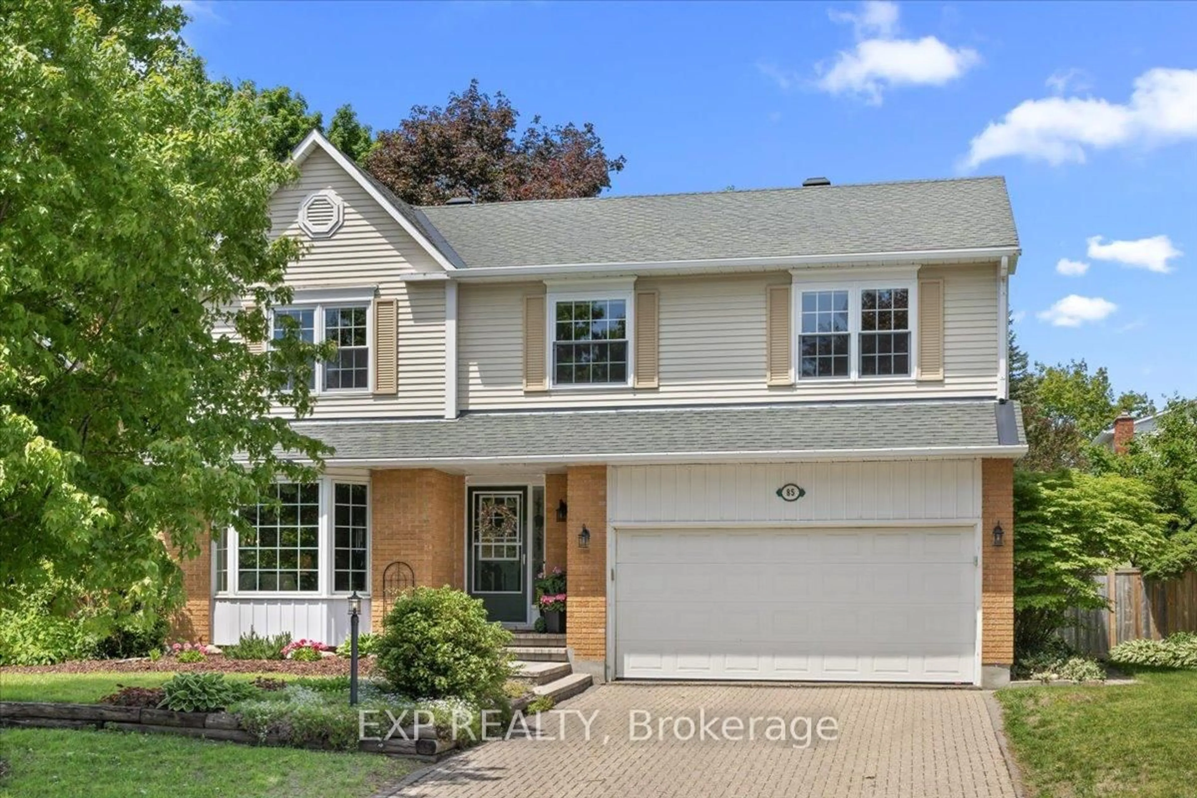 Home with vinyl exterior material, street for 85 Teevens Dr, Ottawa Ontario K2J 2E3