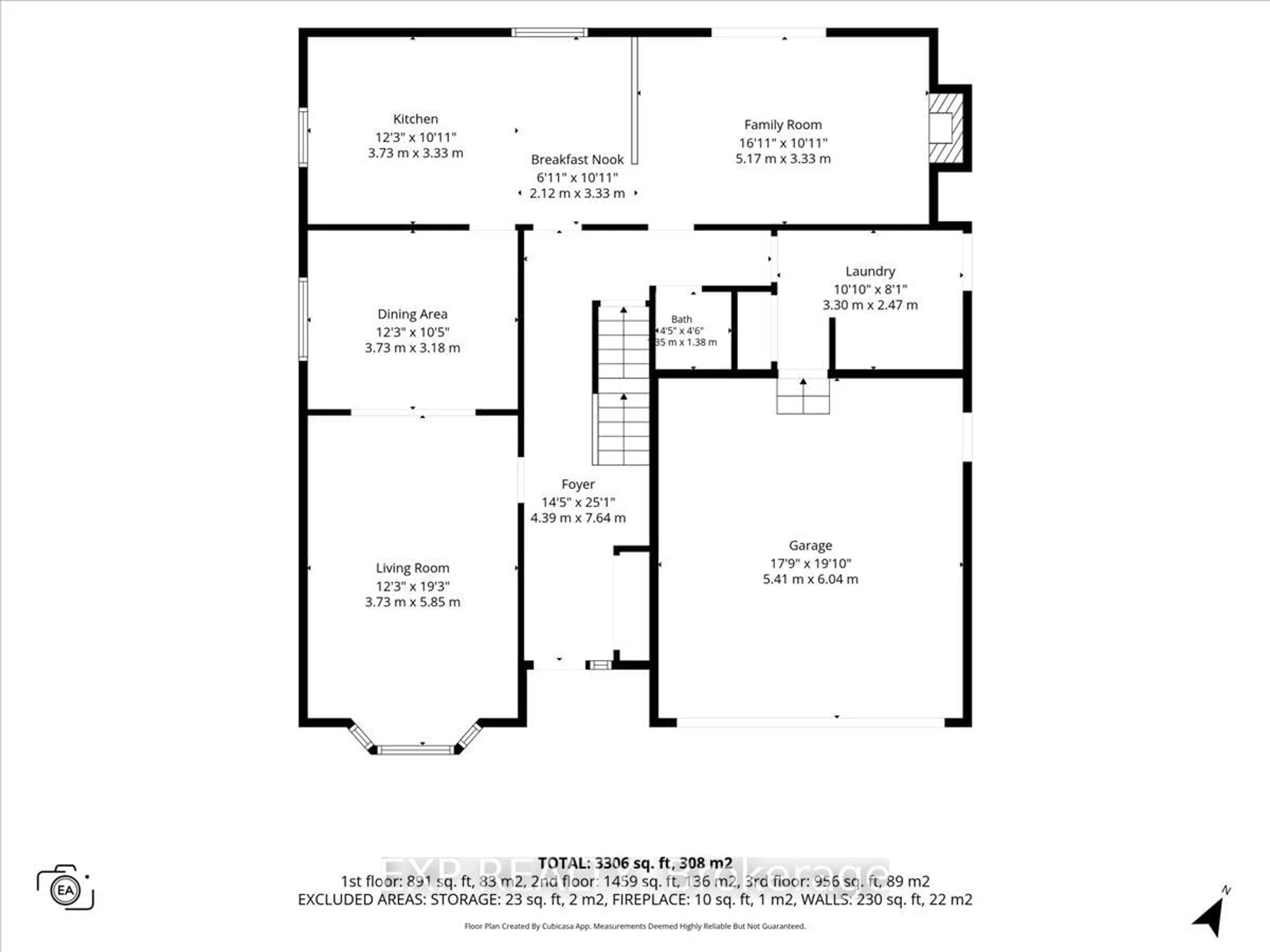Floor plan for 85 Teevens Dr, Ottawa Ontario K2J 2E3
